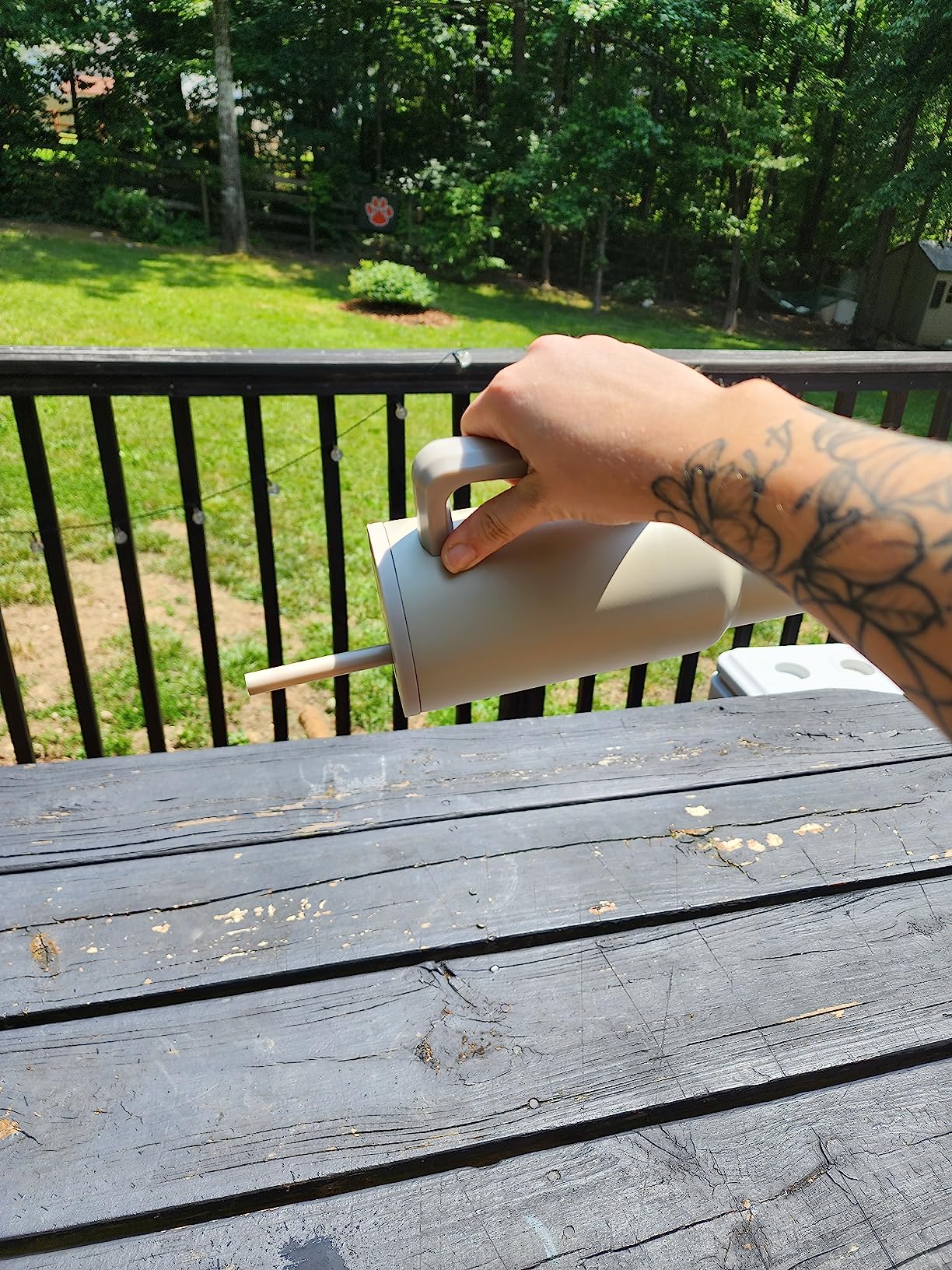 Simple Modern 40 oz Trek Tumbler with Handle and Straw Lid - Cup Holder Friendly Insulated Stainless Steel Travel Mug - Customer Photo 3