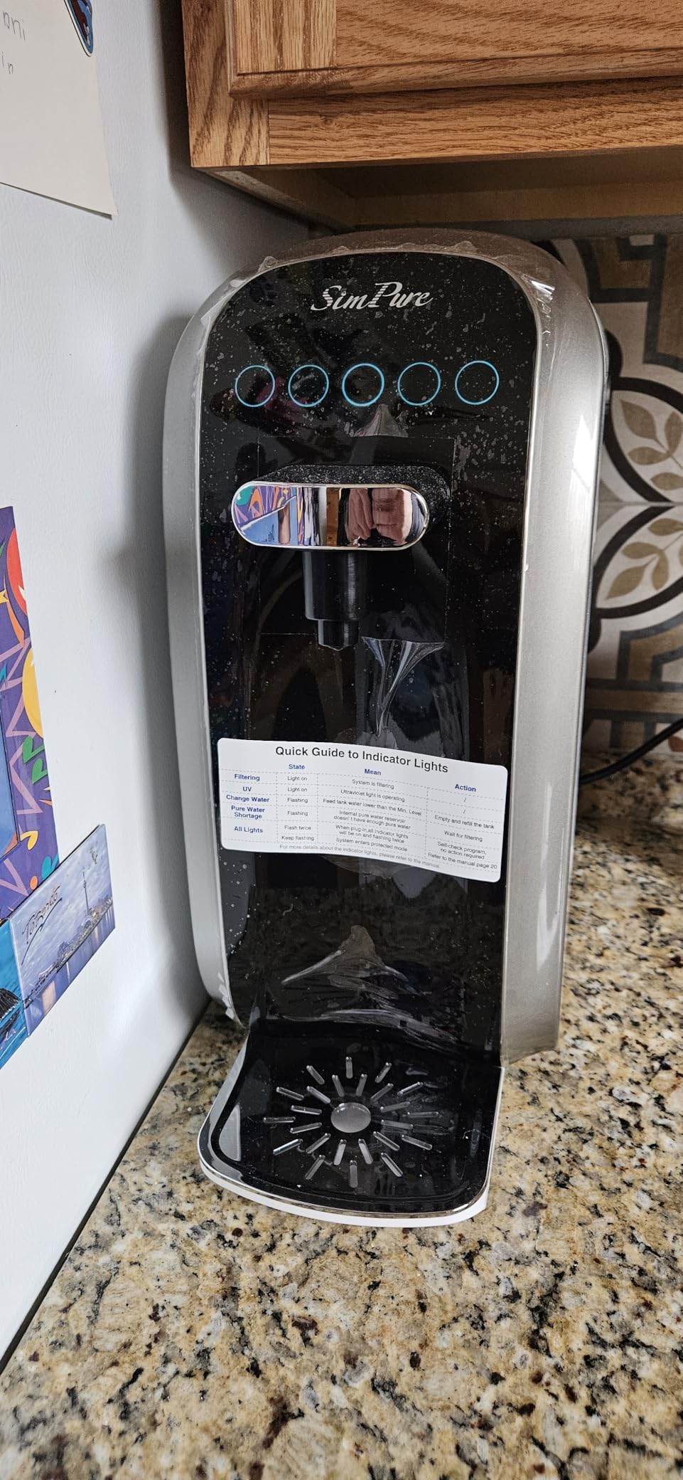 SimPure Y7P-BW UV Countertop Reverse Osmosis Water Filter, NSF/ANSI 58 Certified, 5 Stage RO Water Filtration System, Water Purifier for Home, No Installation, 4: 1 Pure to Drain, Classic Pure Taste Customer Review SimPure Y7P-BW UV Countertop Reverse Osmosis Water Filter, NSF/ANSI 58 Certified, 5 Stage RO Water Filtration System, Water Purifier for Home, No Installation, 4: 1 Pure to Drain, Classic Pure Taste - Customer Photo 4