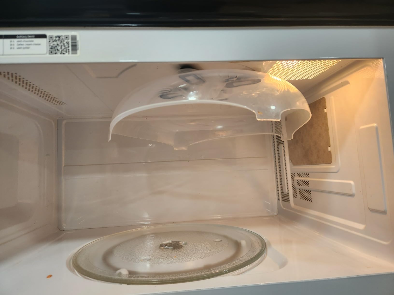 HOVER COVER Magnetic Splatter Cover, 12-Inch Clear BPA-Free Food Lid, Vented Plate Guard with Steam Vents, Anti-Splash Microwave Lid, Dishwasher Safe, Space-Saving Magnetic Storage - Black, 2 Pack - Customer Photo 1