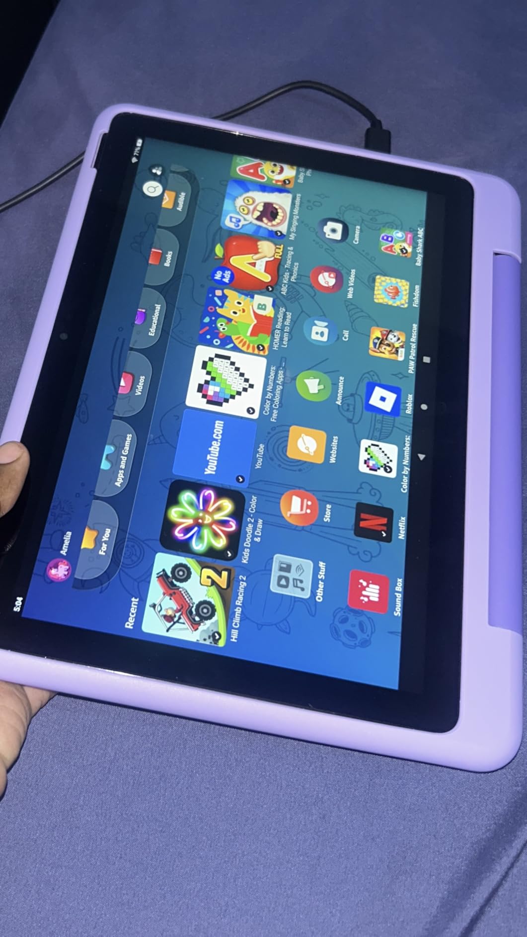 Amazon Fire HD 10 Kids Pro tablet, ages 6-12. Bright 10.1