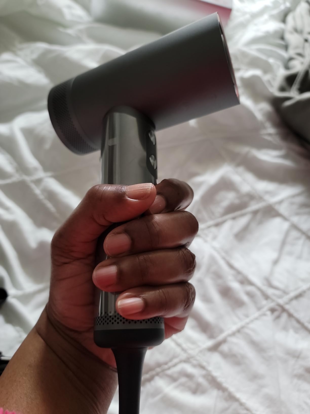 TYMO Hair Dryer with Diffuser for Women - 1500W Professional High Speed Blow Dryer with Comb, 110,000RPM Fast Dry, 200 Million Ionic Hairdryer, 4 Temps & 3 Speeds, 8 Ft Cord for Salon, Graphite customer photo 1