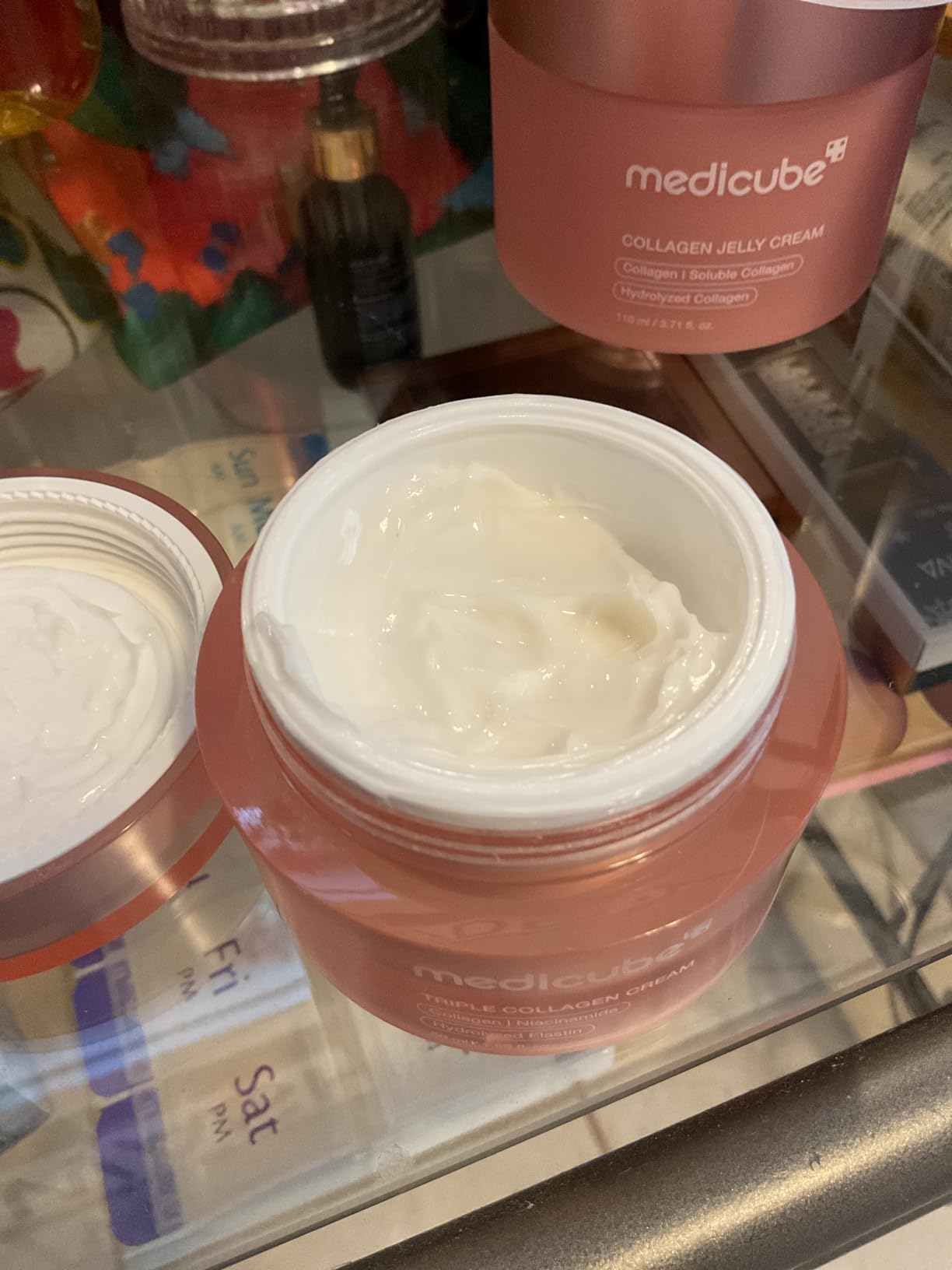 medicube Triple Collagen Cream - Hydrating & Firming Moisturizer with Hyaluronic Acid, Premium Elastin, Shea Butter - Wrinkle Care & Boosts Elasticity - Korean Skincare, 1.69 oz customer photo 2
