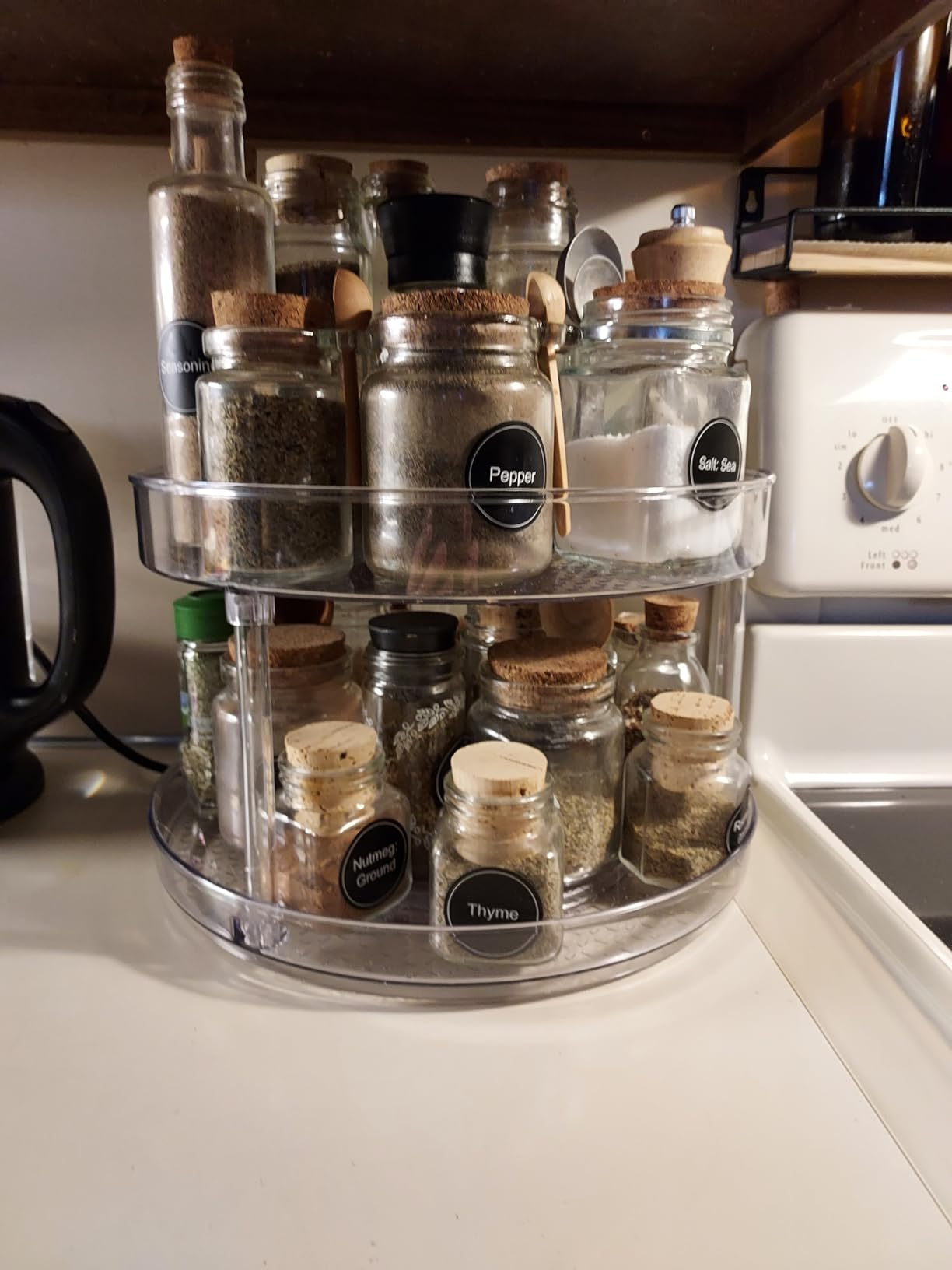 Amazon Basics 2 Tier Lazy Susan Turntable Organizer, 12