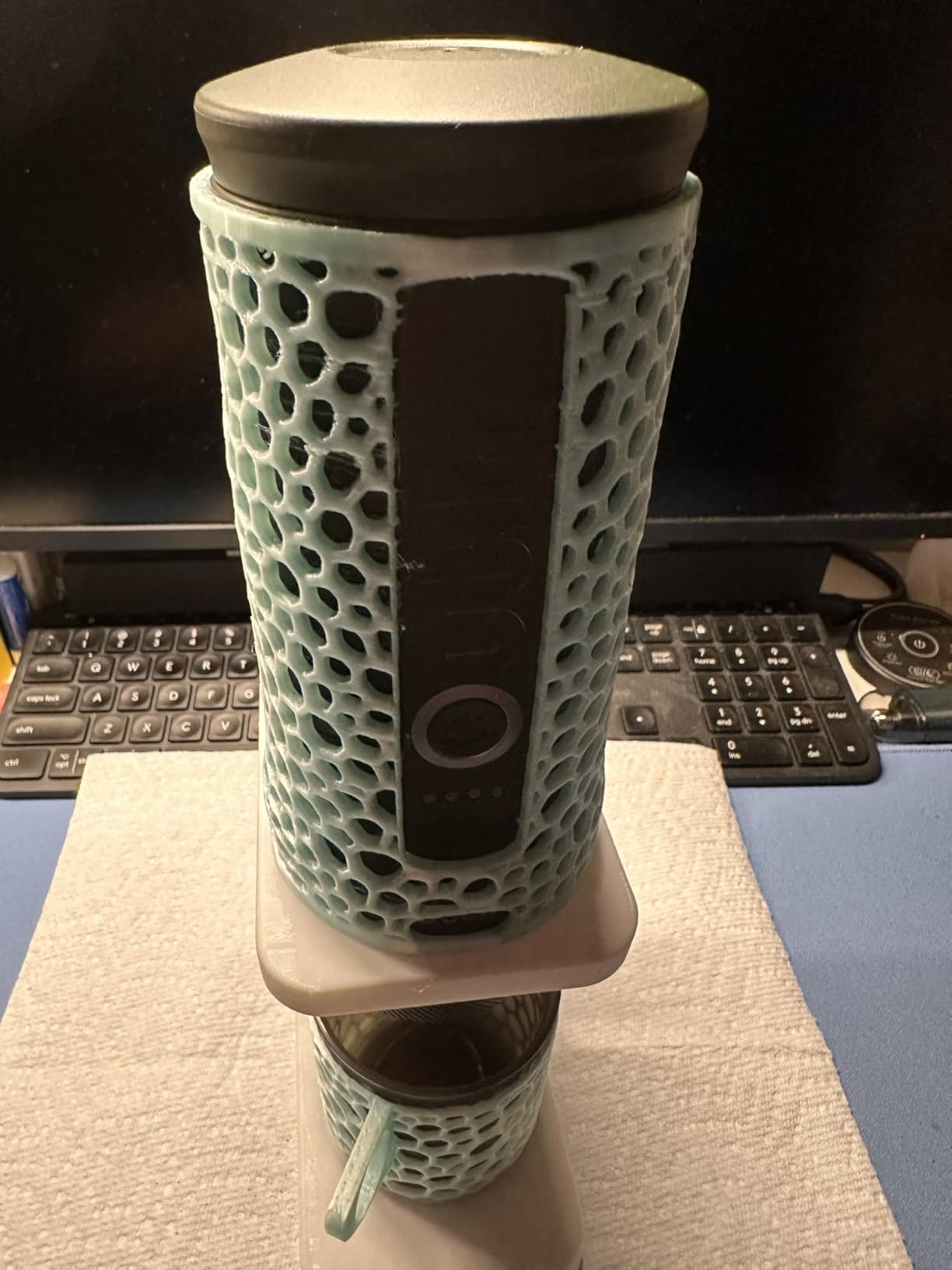 OutIn Nano Portable Electric Espresso Machine, Travel Coffee Maker for Camping, Car Coffee Maker Self-Heating with USB-C, With Ground Coffee & NS Capsule for RV, Hiking, Office - Customer Photo 1