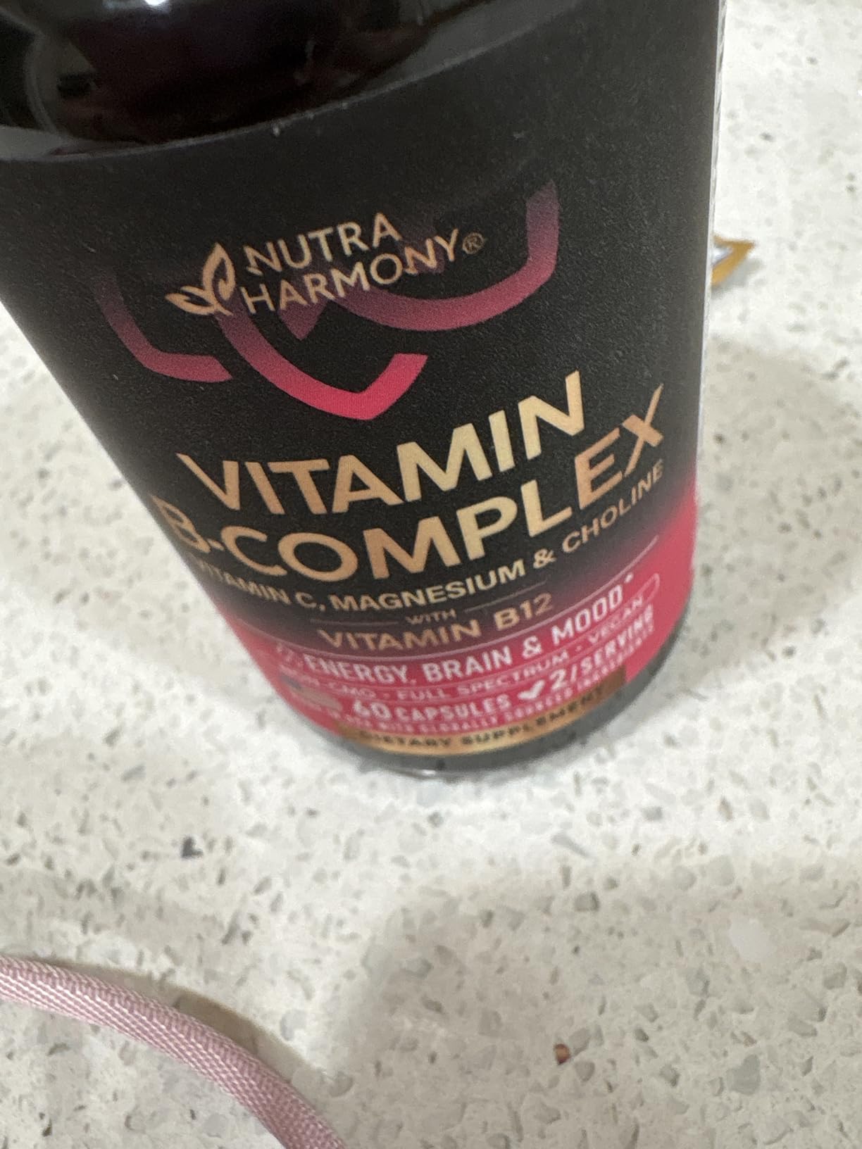 Vitamin B Complex for Men & Women - Riboflavin B2, B12, B1, B3, B5, B6, B7, B8, B9 | Vitamin C, Choline, Inositol - B-Complex Supplement - Energy, Brain & Heart Support - Made in USA, 60 Vegan Caps customer photo 2