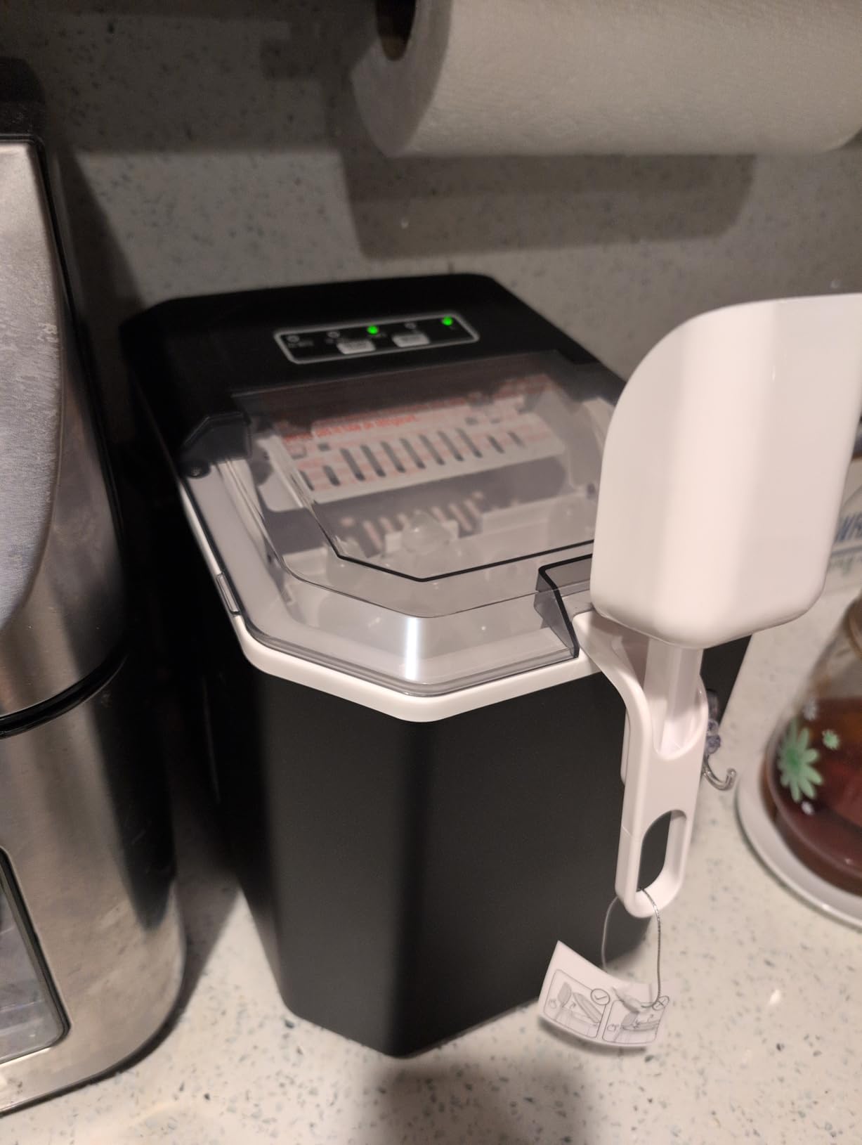 Silonn Ice Maker Countertop, Portable Ice Machine with Carry Handle, Self-Cleaning Ice Makers with Basket and Scoop, 9 Cubes in 6 Mins, 26 lbs per Day, Ideal for Home, Kitchen, Camping, RV customer photo 2