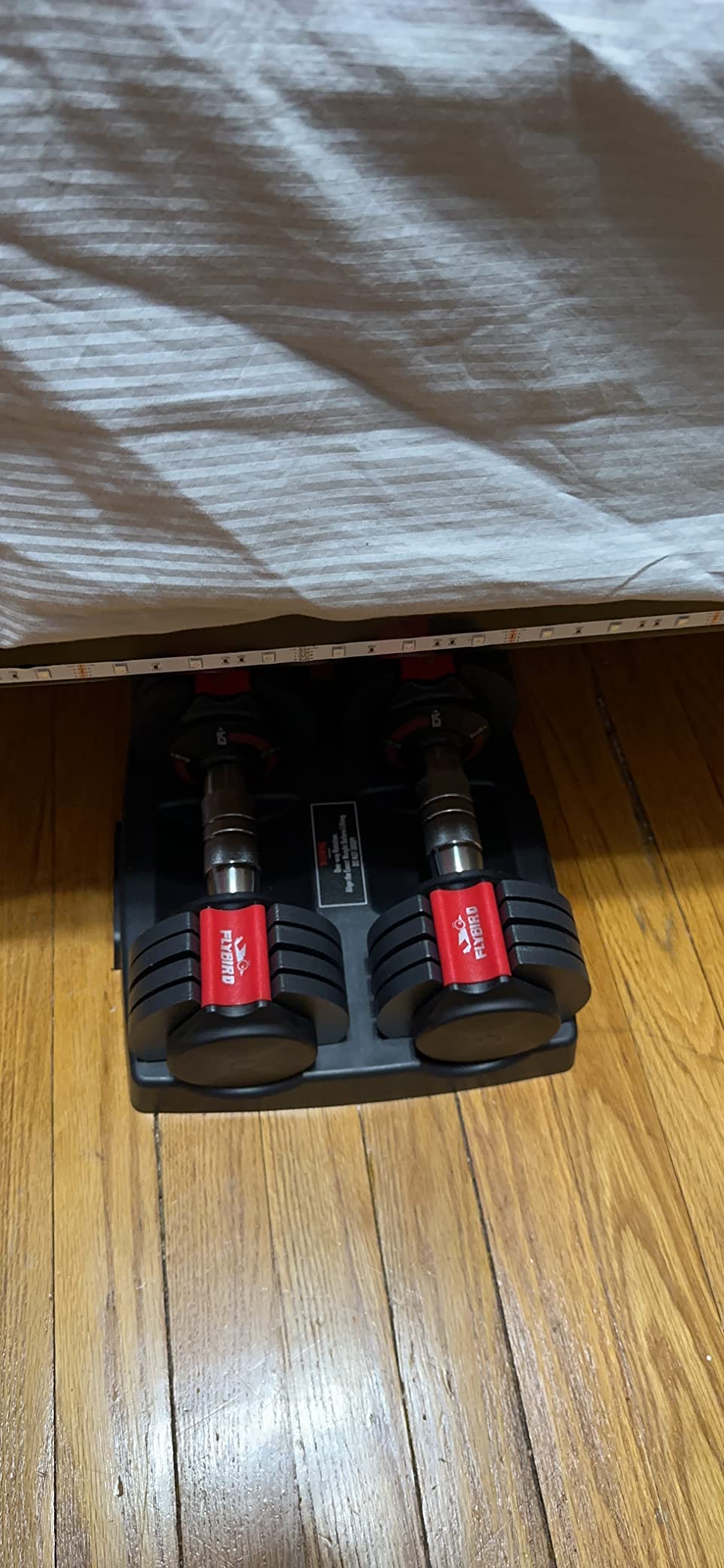 Flybird Adjustable Dumbbell Set of 2, 110LB/50LB Weights Dumbbell Set for Home Gym Exercise & Fitness, Fast Change Weights with Anti-Slip Handle customer photo 1