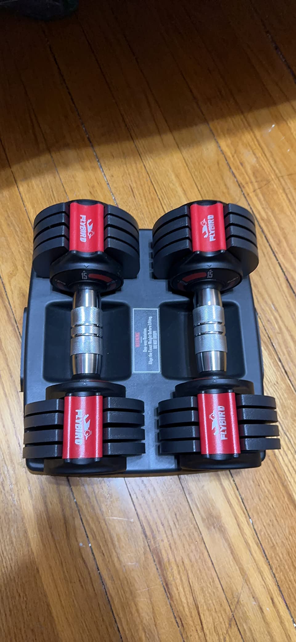 Flybird Adjustable Dumbbell Set of 2, 110LB/50LB Weights Dumbbell Set for Home Gym Exercise & Fitness, Fast Change Weights with Anti-Slip Handle customer photo 2