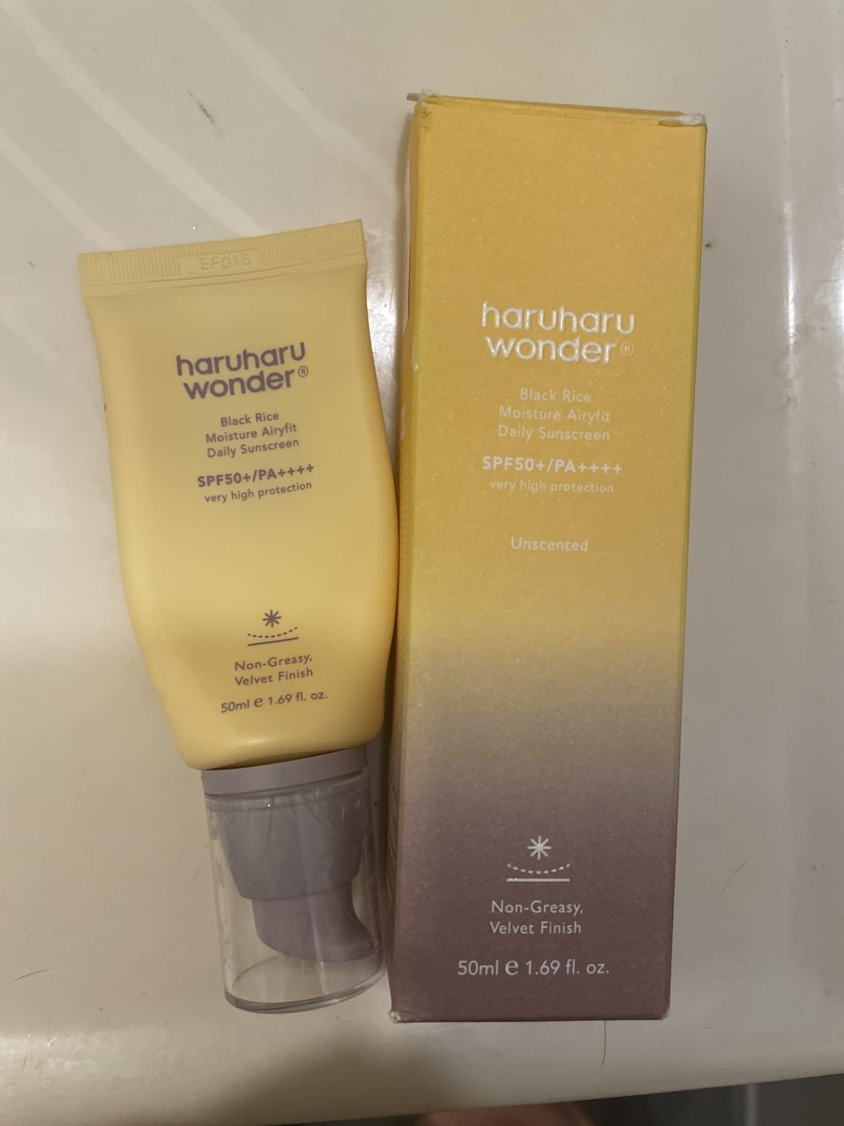 Haruharu Wonder Black Rice Moisture Airyfit Daily Sunscreen 1.69fl.oz - Velvet Finish, No White Cast, Hydrating, Moisturizing, Korean Skin Care, Vegan, Clean Beauty customer photo 2