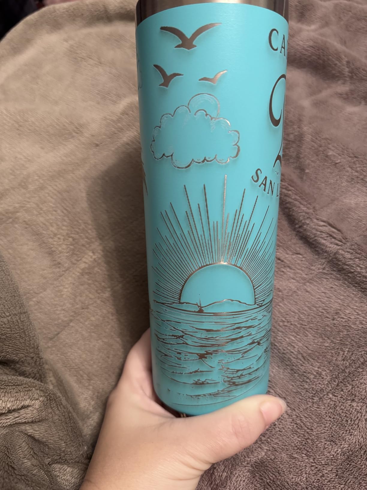 20 oz Skinny Tumblers with Lid and Straw,Stainless Steel Vacuum Insulated Tumbler Cup Double Wall Travel Coffee Mug, Thermal Water Tumbler for Hot and Cold Drinks(Rose Gold,1) - Customer Photo 3