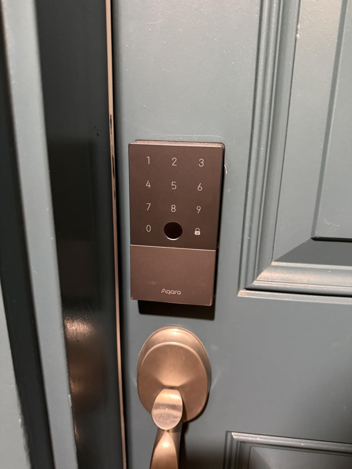 Aqara Smart Lock U100, Fingerprint Keyless Entry Door Lock with Apple Home Key, Touchscreen Keypad, Bluetooth Electronic Deadbolt, IP65 Weatherproof, Supports Apple HomeKit, Alexa, Google, IFTTT, Gray customer photo 2