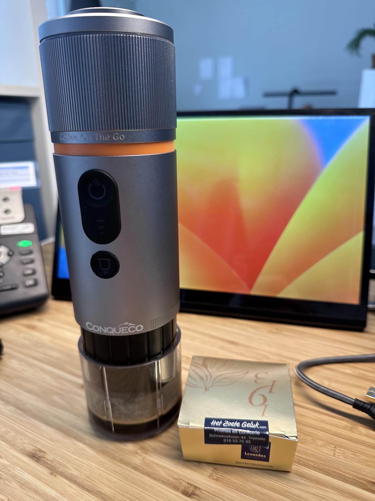 CONQUECO Portable Espresso Machine Travel: 12v Car Coffee Maker for Camping - Small Electric - 2.5 Mins Heating - 8 Cups Espresso for One Charge Customer Review CONQUECO Portable Espresso Machine Travel: 12v Car Coffee Maker for Camping - Small Electric - 2.5 Mins Heating - 8 Cups Espresso for One Charge - Customer Photo 4