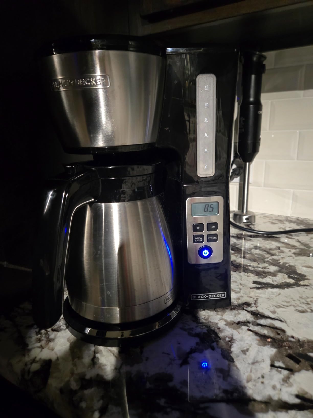 BLACK+DECKER 12 Cup Thermal Programmable Coffee Maker with Brew Strength and VORTEX Technology, Black/Steel, CM2046S - Customer Photo 3