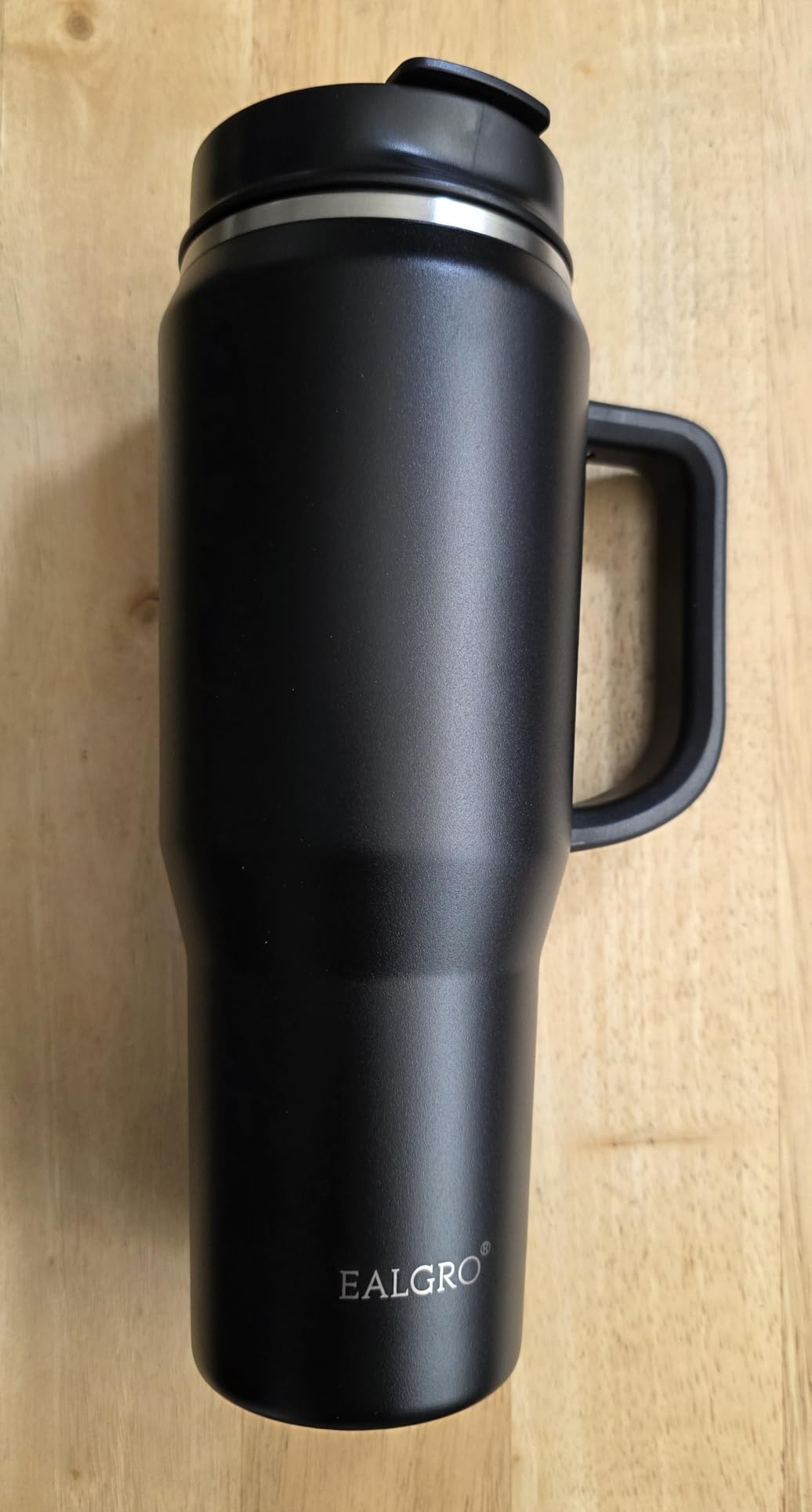 40 oz Tumbler with Handle, Insulated Tumblers with Lid and Straw, Large Metal Sports Water Bottle Jug, Thermal Stainless Steel Travel Coffee Mug Cup, Black - Customer Photo 1