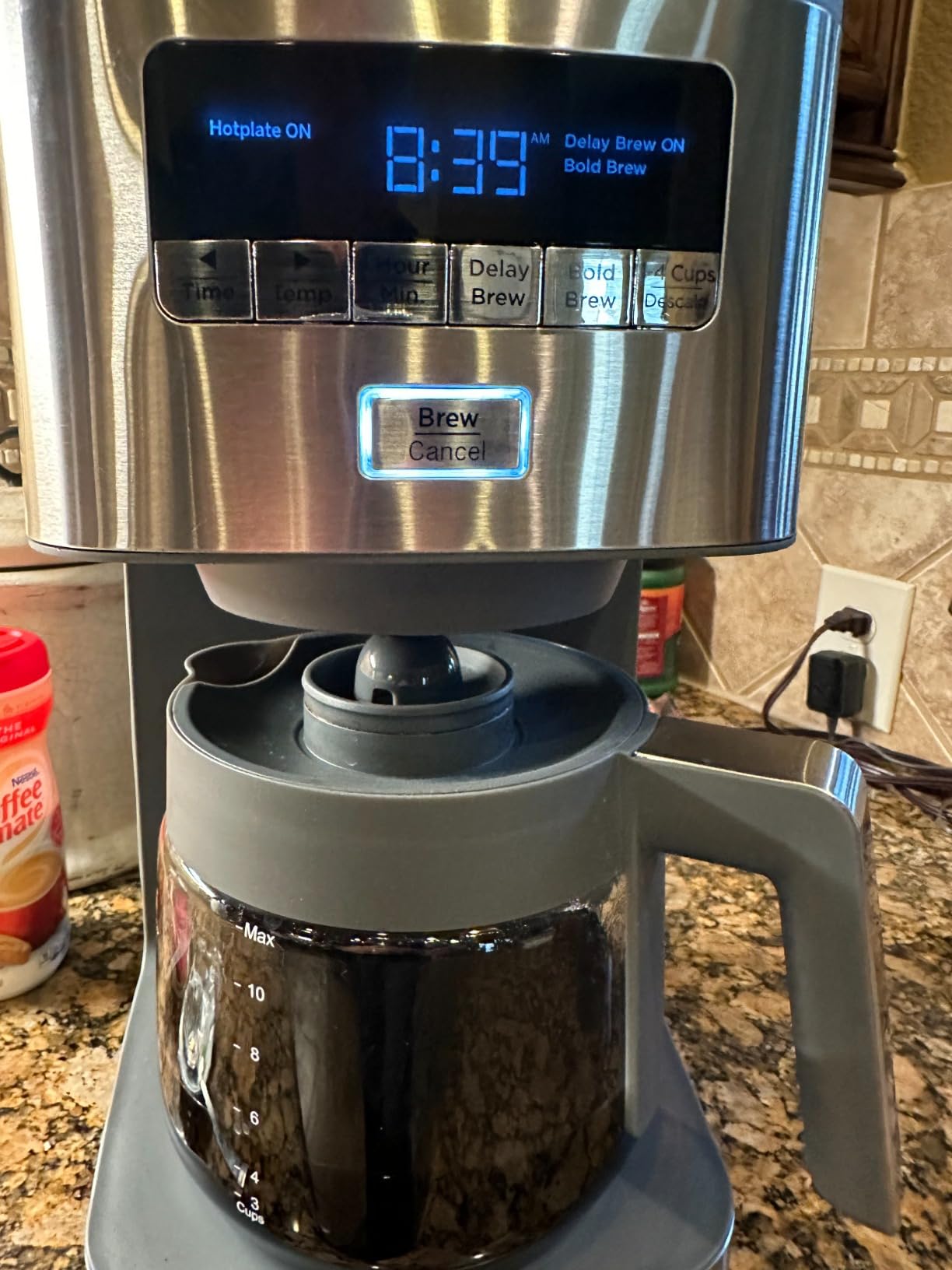 GE Drip Coffee Maker With Timer | 10-Cup Thermal Carafe Coffee Pot Keeps Coffee Warm for 2 Hours | Adjustable Brew Strength | Wide Shower Head for Maximum Flavor | Kitchen Essentials | Stainless Steel Customer Review GE Drip Coffee Maker With Timer | 10-Cup Thermal Carafe Coffee Pot Keeps Coffee Warm for 2 Hours | Adjustable Brew Strength | Wide Shower Head for Maximum Flavor | Kitchen Essentials | Stainless Steel - Customer Photo 1