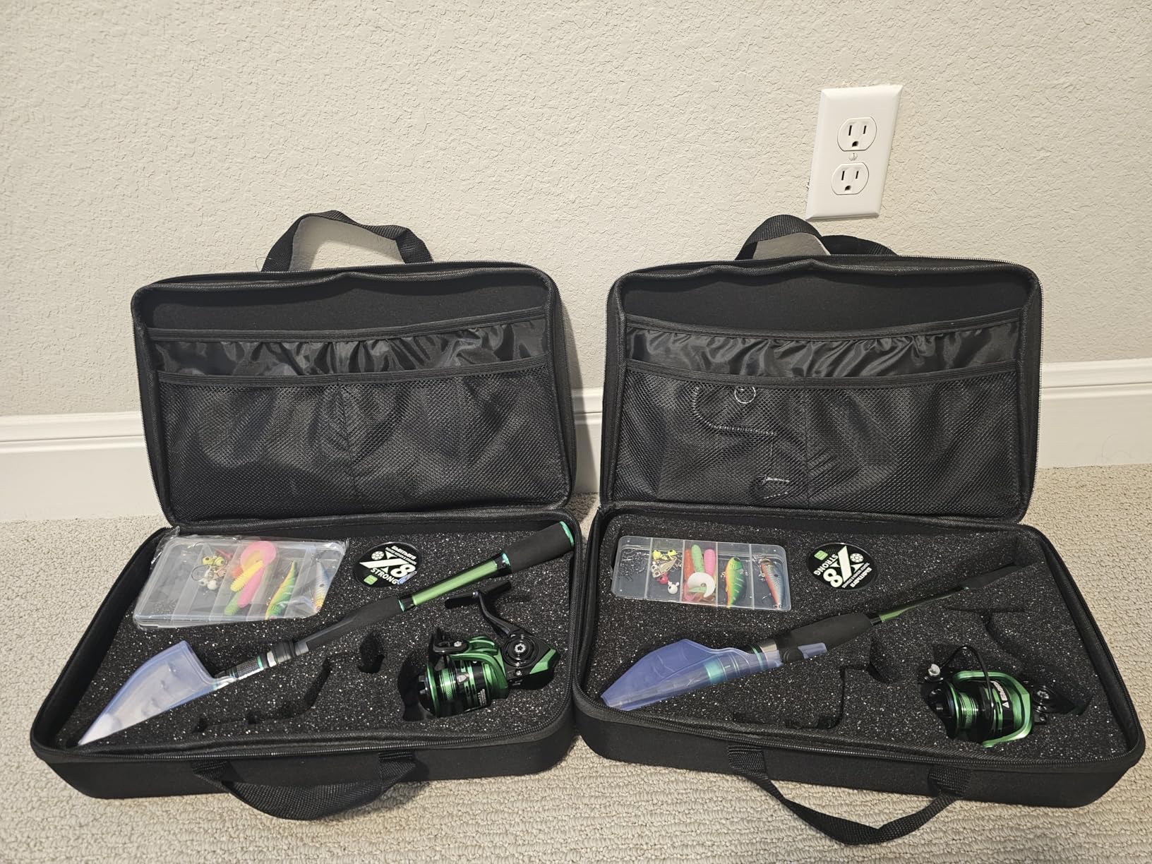 Ghosthorn Fishing Rod and Reel Combo Graphite Telescoping Fishing Pole Portable Travel Kit with Carrier Bag for Freshwater Saltwater customer photo 1