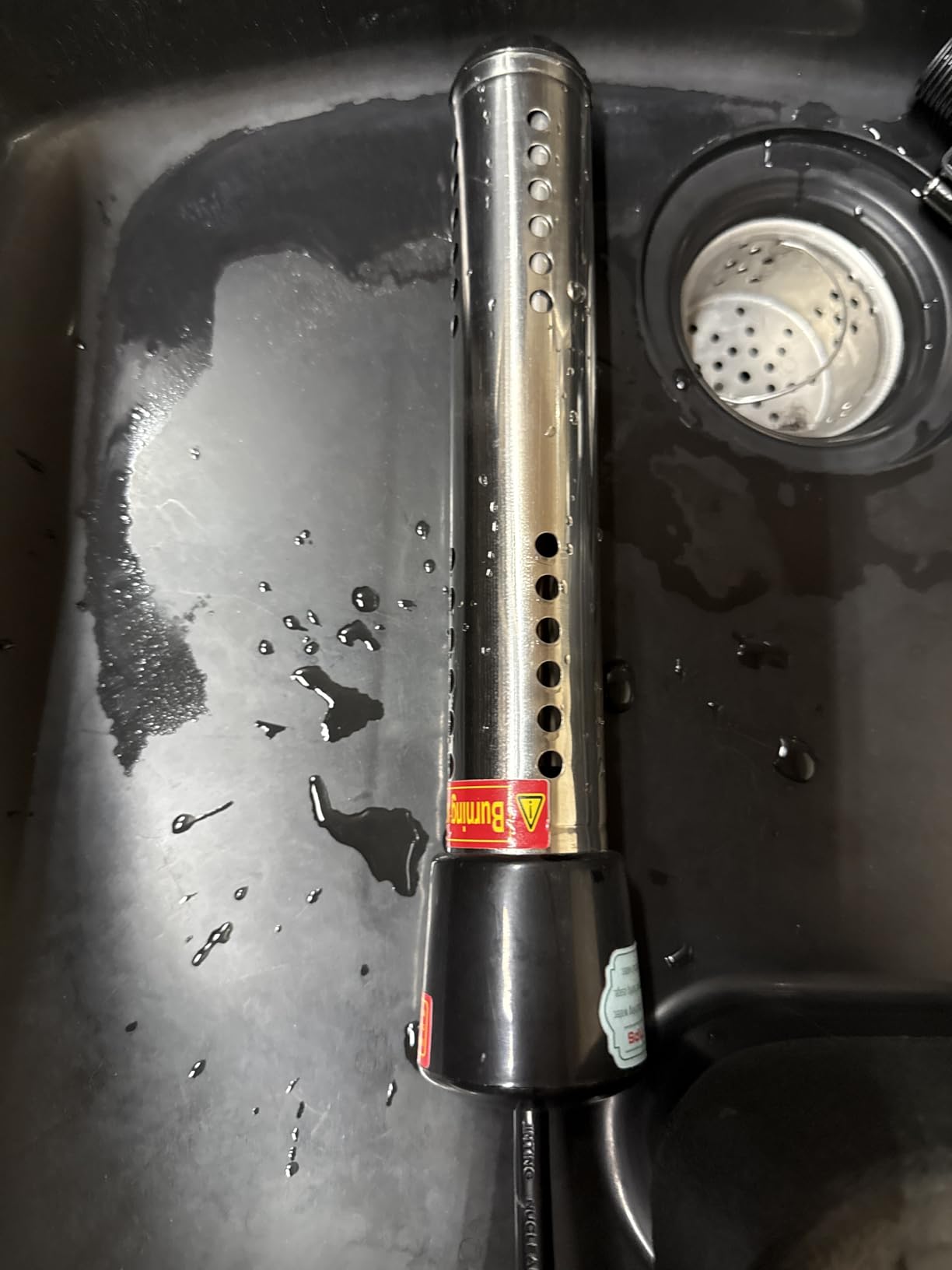 Immersion Water Heater Electric, 2000W Portable Hot Water Heater with 304 S S Guard & LCD Thermometer - Customer Photo 1