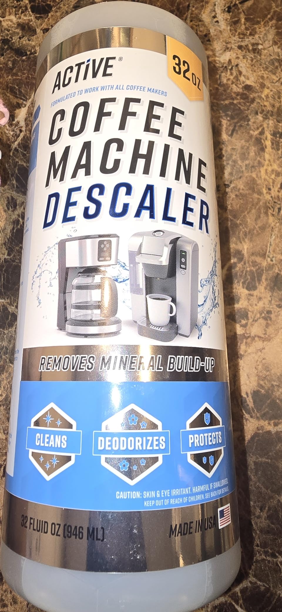 ACTIVE Coffee Machine Descaler Descaling Solution - 32oz (8 Uses) Compatible with Keurig,Nespresso,Breville,Delonghi, Jura, Ninja - Espresso Coffee Maker Cleaner,Coffee Pot Cleaning Limescale Remover - Customer Photo 3
