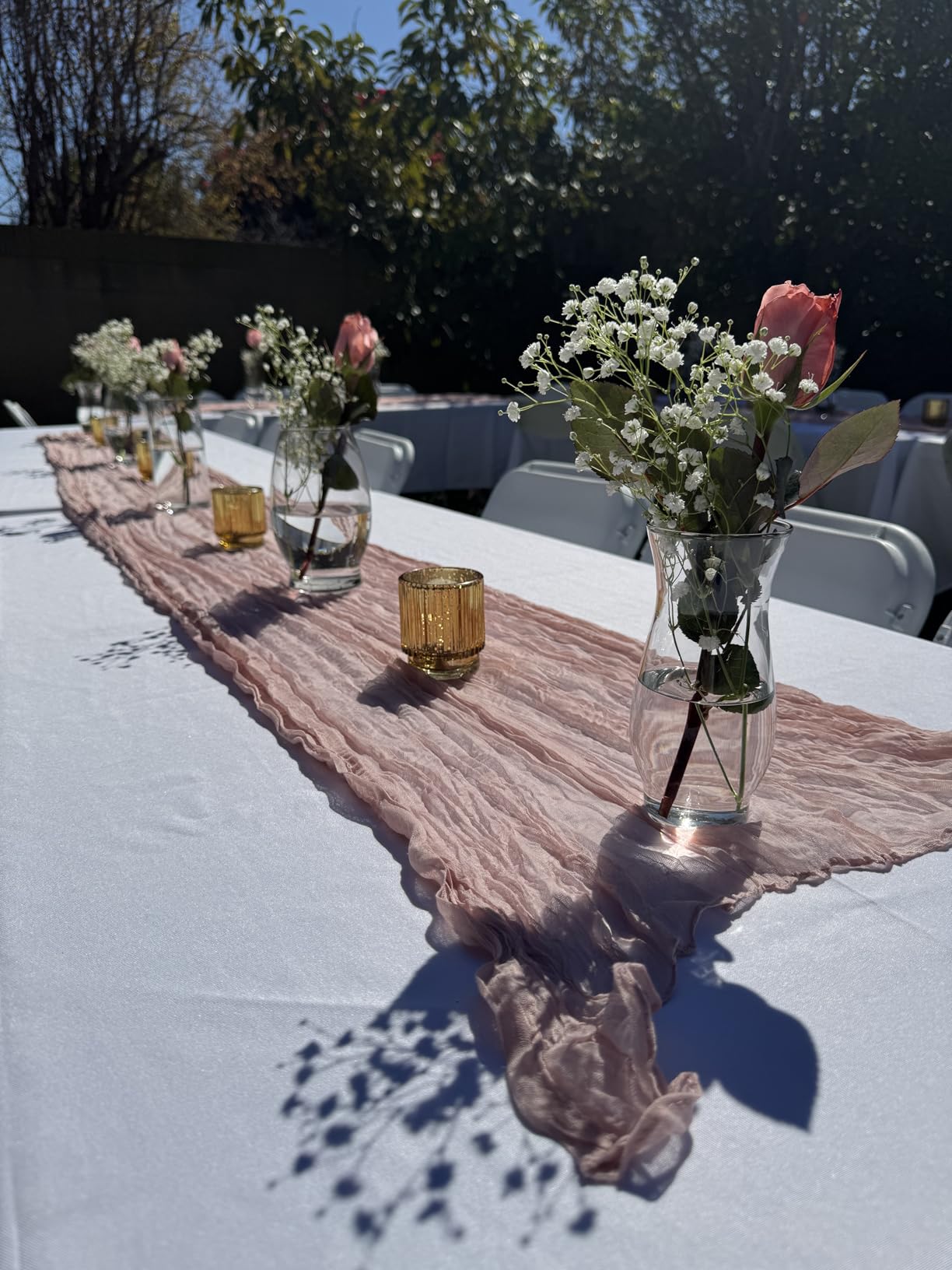 Kate Aspen Gold Votive Candle Holders - Vintage Ribbed Glass Candle Holder Set of 6 - Mercury Glass Tealight Holders for Christmas Table Decor, Holiday Centerpieces, Fall Thanksgiving Tablescape - Customer Photo 3