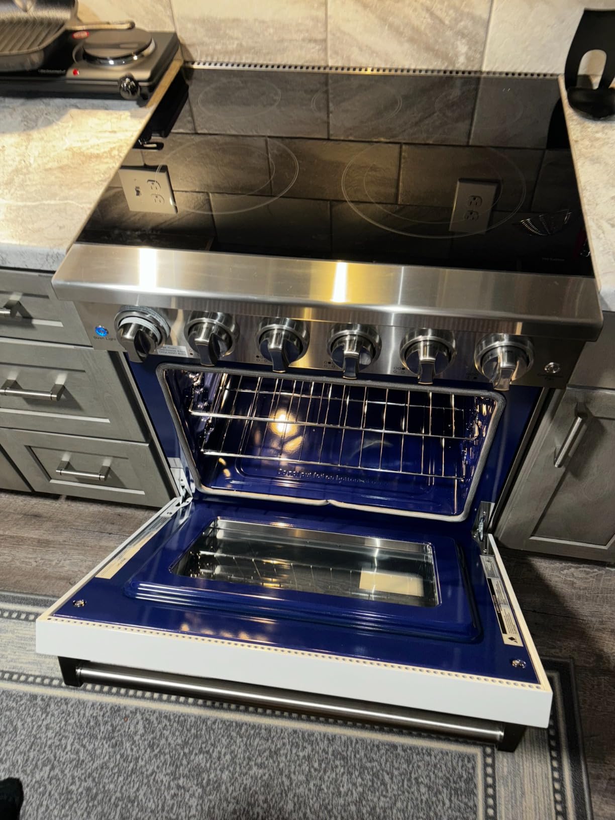 KOSTCH 30 inch Professional Electric Range with 5 Heating Elements Cooktop, 4.55 Cu. Ft. Convection Oven Capacity, Smooth Glass Top, in Stainless Steel - Customer Photo 1