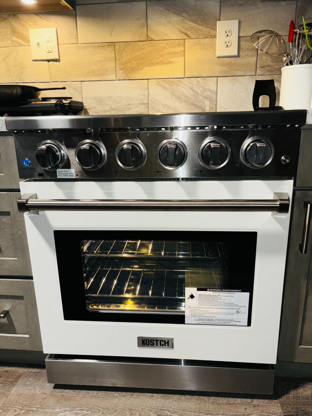KOSTCH 30 inch Professional Electric Range with 5 Heating Elements Cooktop, 4.55 Cu. Ft. Convection Oven Capacity, Smooth Glass Top, in Stainless Steel - Customer Photo 3