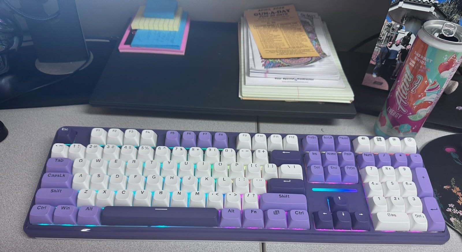 Redragon K668 RGB Gaming Keyboard, 108 Keys Wired Mechanical Keyboard w/Extra 4 Hotkeys, Sound Absorbing Foams, Upgraded Hot-swappable Socket, Mixed Color Keycaps x 2 Sets, Red Switch customer photo 2