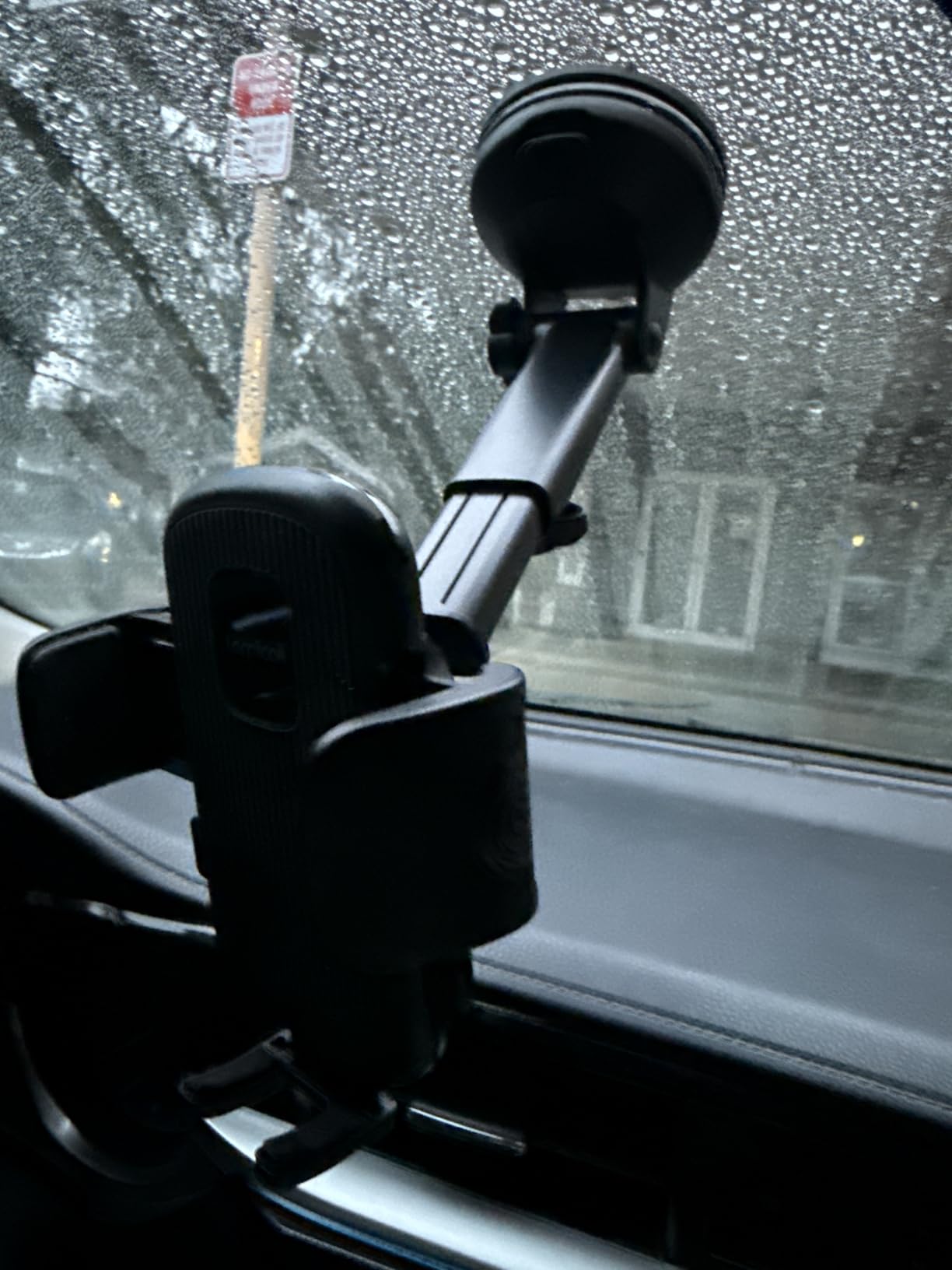 Car Phone Mount - [Strongest Military-Grade Suction Cup] 360° Rotation Phone Holders for Your Car Quick Release Adjustable Phone Mount for Car Dashboard for iPhone 17 16 Pro Max Galaxy Truck customer photo 1