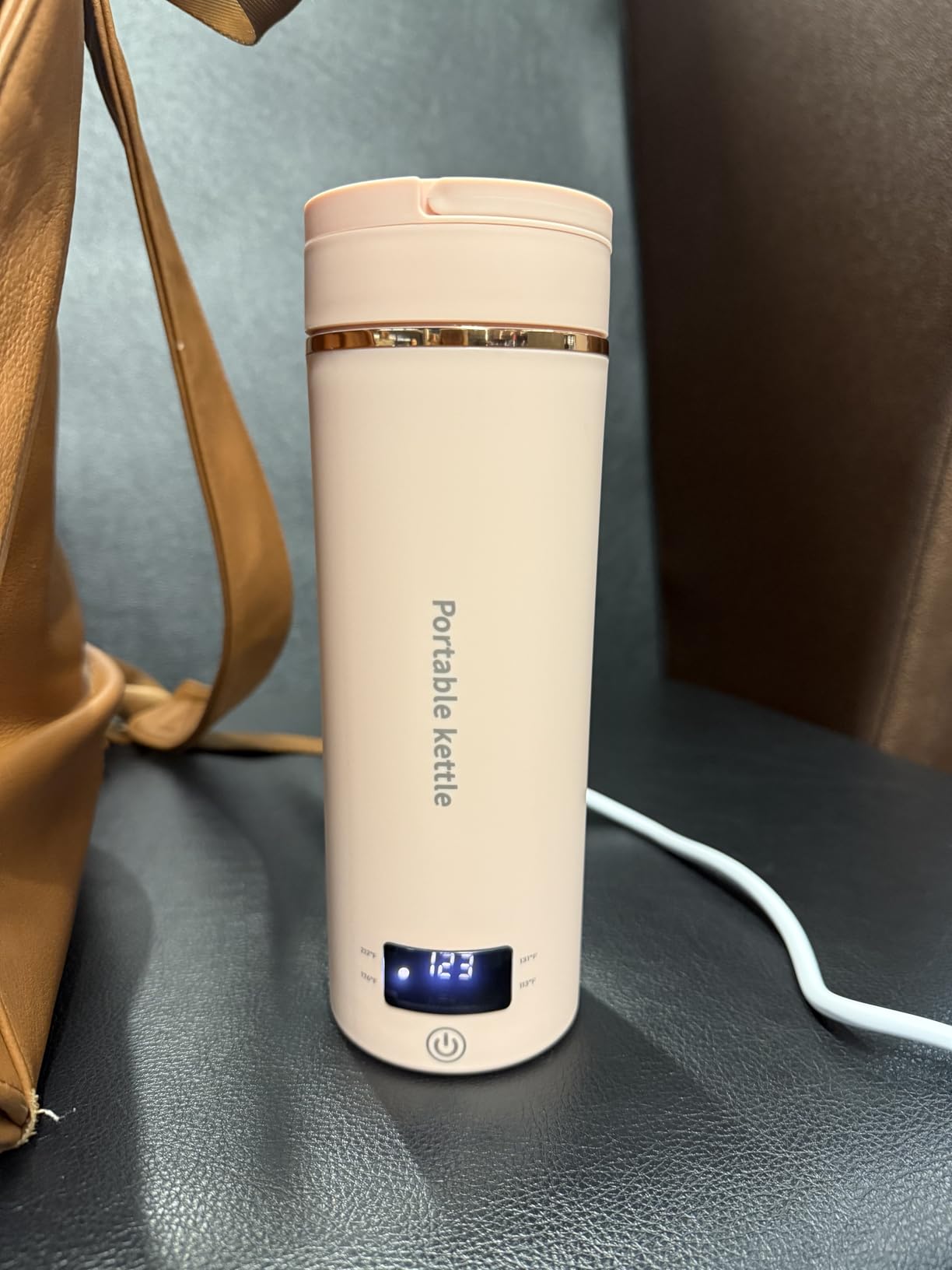 Travel Electric Kettle Portable Mini Kettle, Small Hot Water Boiler with 4 Temperature Settings, 304 Stainless Steel, Fast Boiling Water with Auto Shut-Off and Boil Dry Protection, 400ml - Customer Photo 1