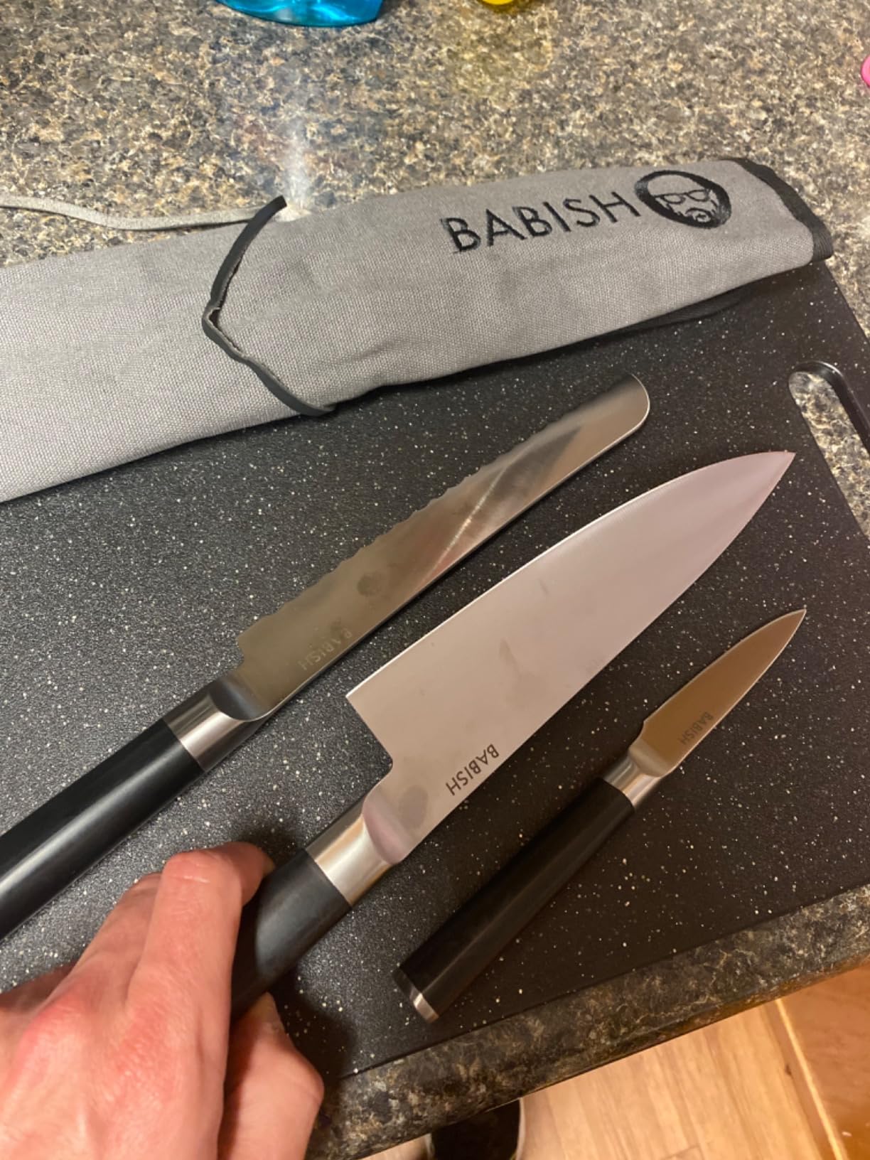 Babish 14-Piece Full Tang Forged Kitchen Knife Set – High-Carbon 1.4116 German Steel with Protective Sheaths - Customer Photo 1