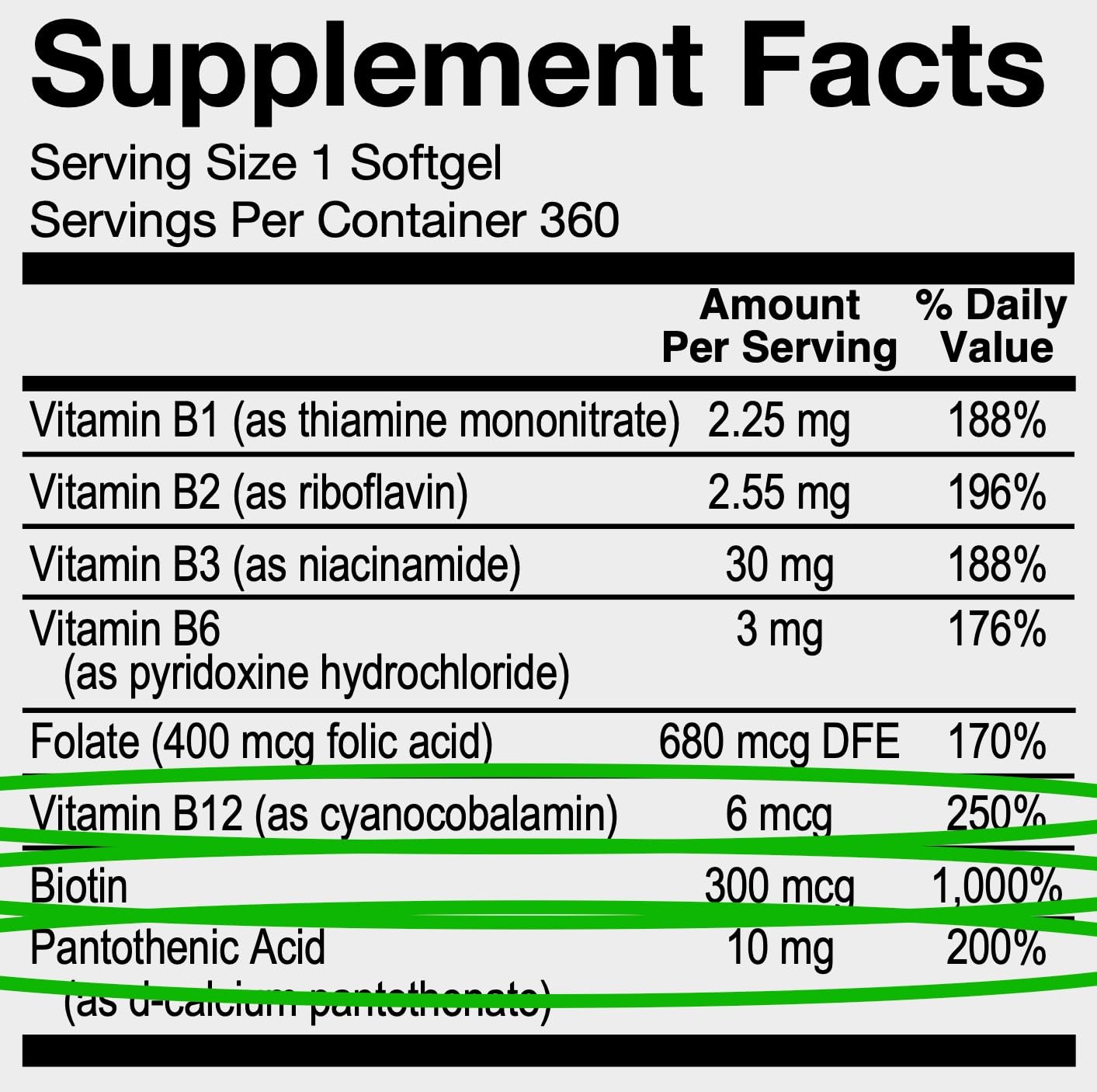 NatureWise Vitamin B Complex for Women and Men - with Folic Acid Biotin B1 B2 B3 B6 B12 - Support Cellular Energy & Mental Clarity - Gluten & Dairy Free, Non-GMO - 60 Softgels[2-Month Supply] customer photo 1