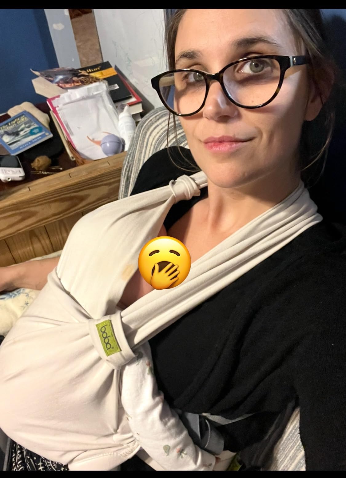 Boba Bliss Pre-Wrapped Baby Carrier with Buckle - Newborn to 7-35 lbs Light, Breathable & Easy to Adjust Hybrid Infant Sling & Toddler Carrier - Certified Hip-Healthy for 0-18 Months - Charcoal customer photo 1