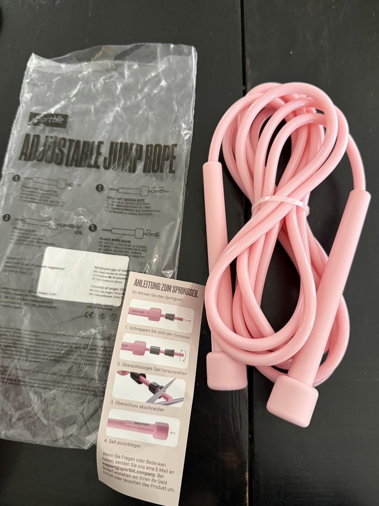 SPORTBIT Adjustable Jump Rope for Fitness and Exercise - Skipping Rope for Cardio, Boxing, and Weight Loss - Speed Rope perfect for Men & Women customer photo 2