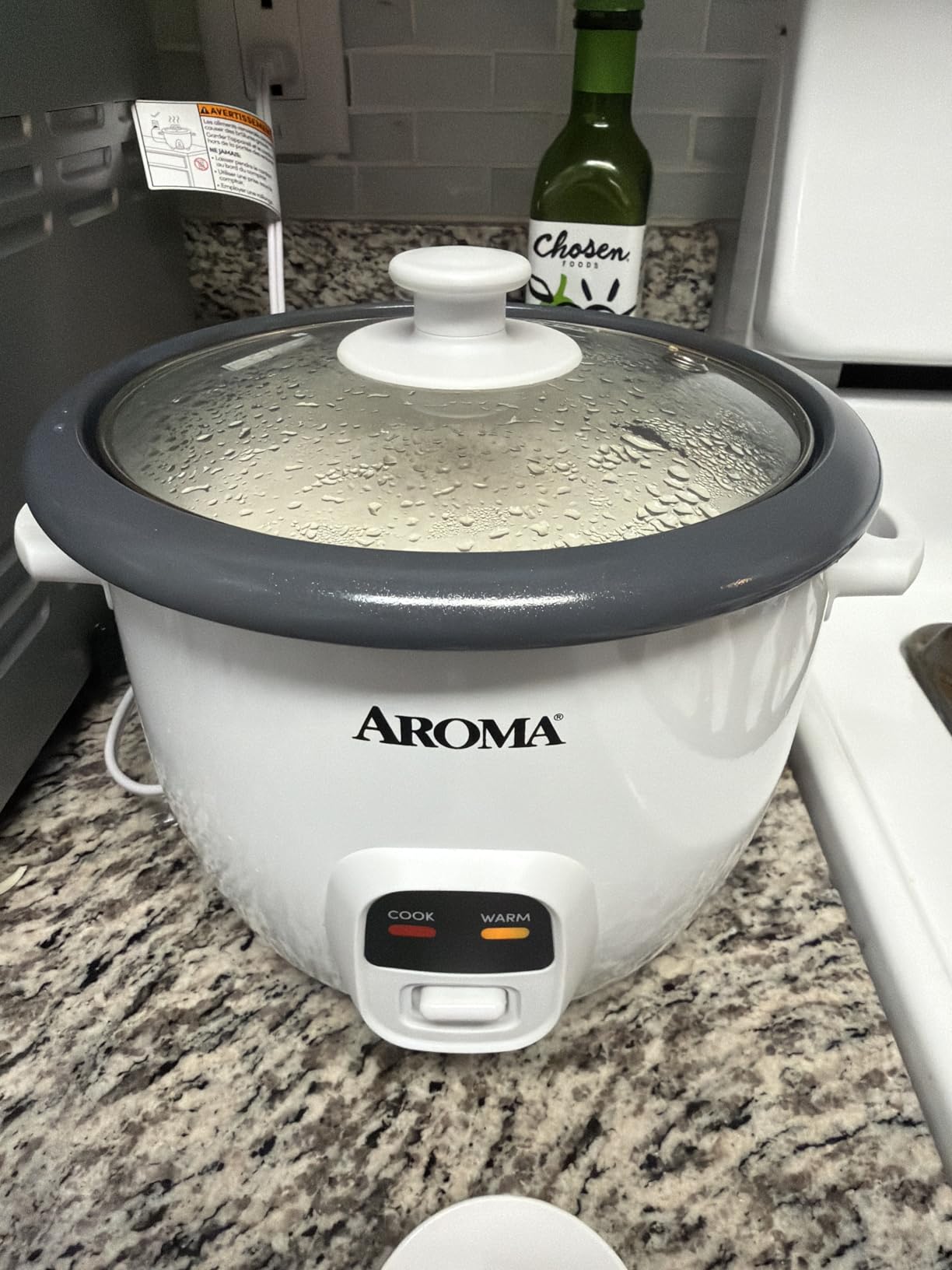 AROMA Rice Cooker, 3-Cup (Uncooked) / 6-Cup (Cooked), Small Rice Cooker, Oatmeal Cooker, Soup Maker, Auto Keep Warm, 1.5 Qt, White, ARC-393NG - Customer Photo 2