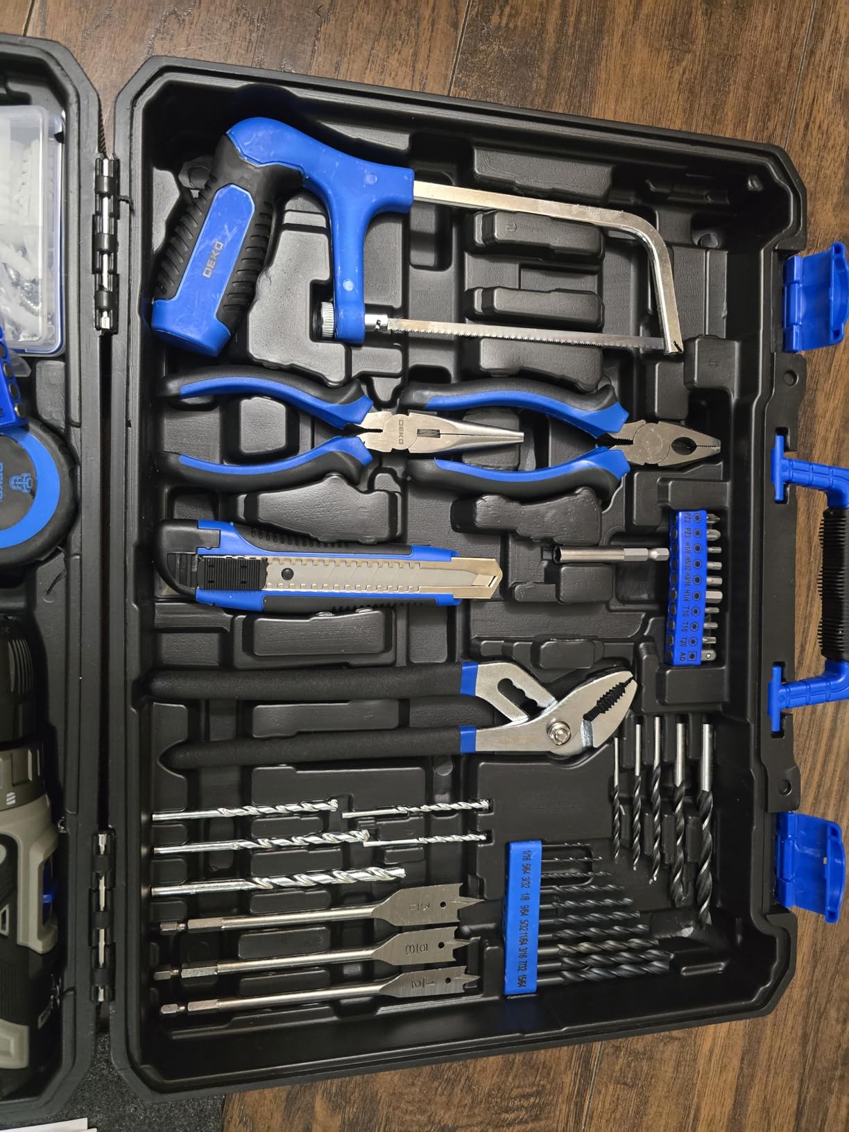 Cordless Drill Tool Kit Set: 20V Power Drill Tool Box with Battery Electric Drill Driver for Men Home Hand Repair Basic Toolbox Tools Sets Drills Case customer photo 1