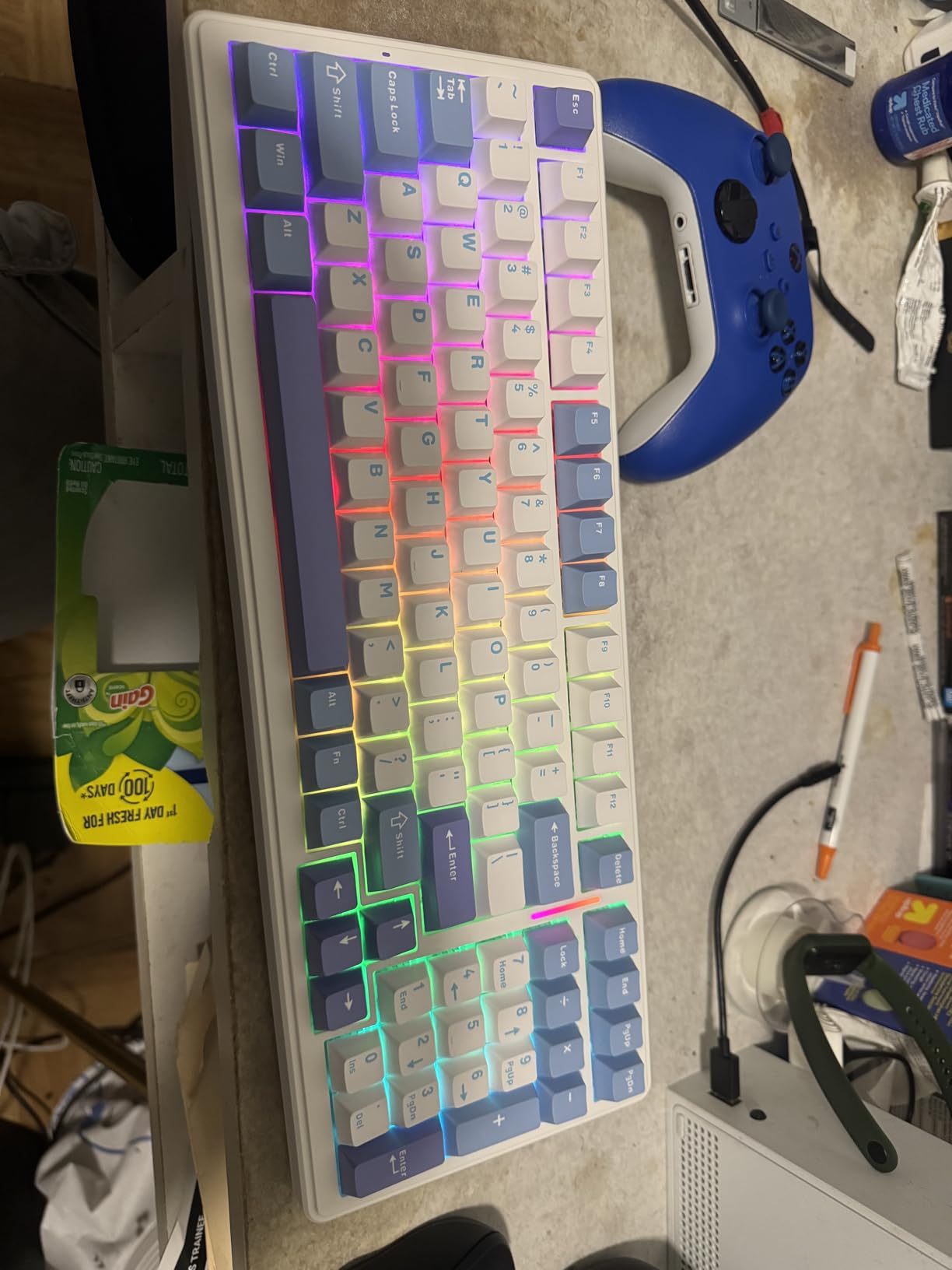 AULA F99 Wireless Mechanical Keyboard,Tri-Mode BT5.0/2.4GHz/USB-C Hot Swappable Custom Keyboard,Pre-lubed Linear Switches,RGB Backlit Computer Gaming Keyboards for PC/Tablet/PS/Xbox customer photo 2