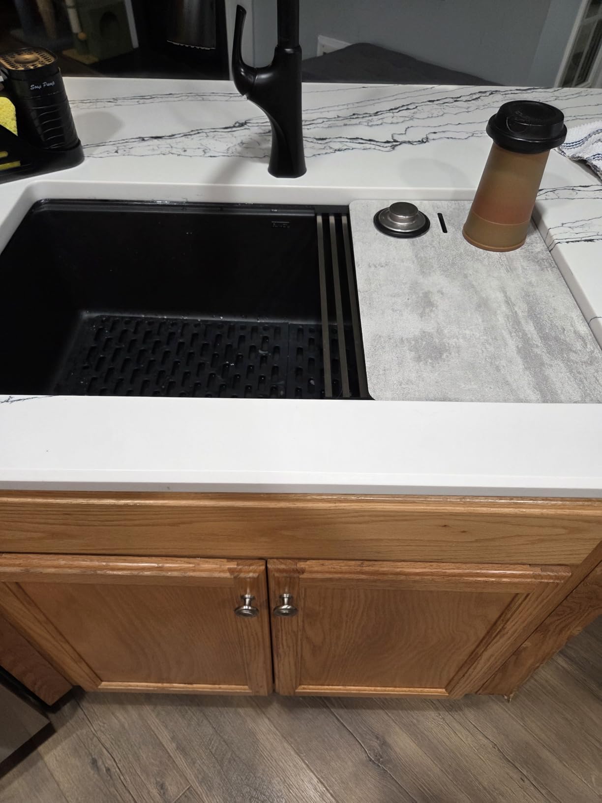 Ruvati 33-inch Undermount Workstation Granite Composite Quartz Kitchen Sink Matte Black - RVG2306BK Customer Review Ruvati 33-inch Undermount Workstation Granite Composite Quartz Kitchen Sink Matte Black - RVG2306BK - Customer Photo 5