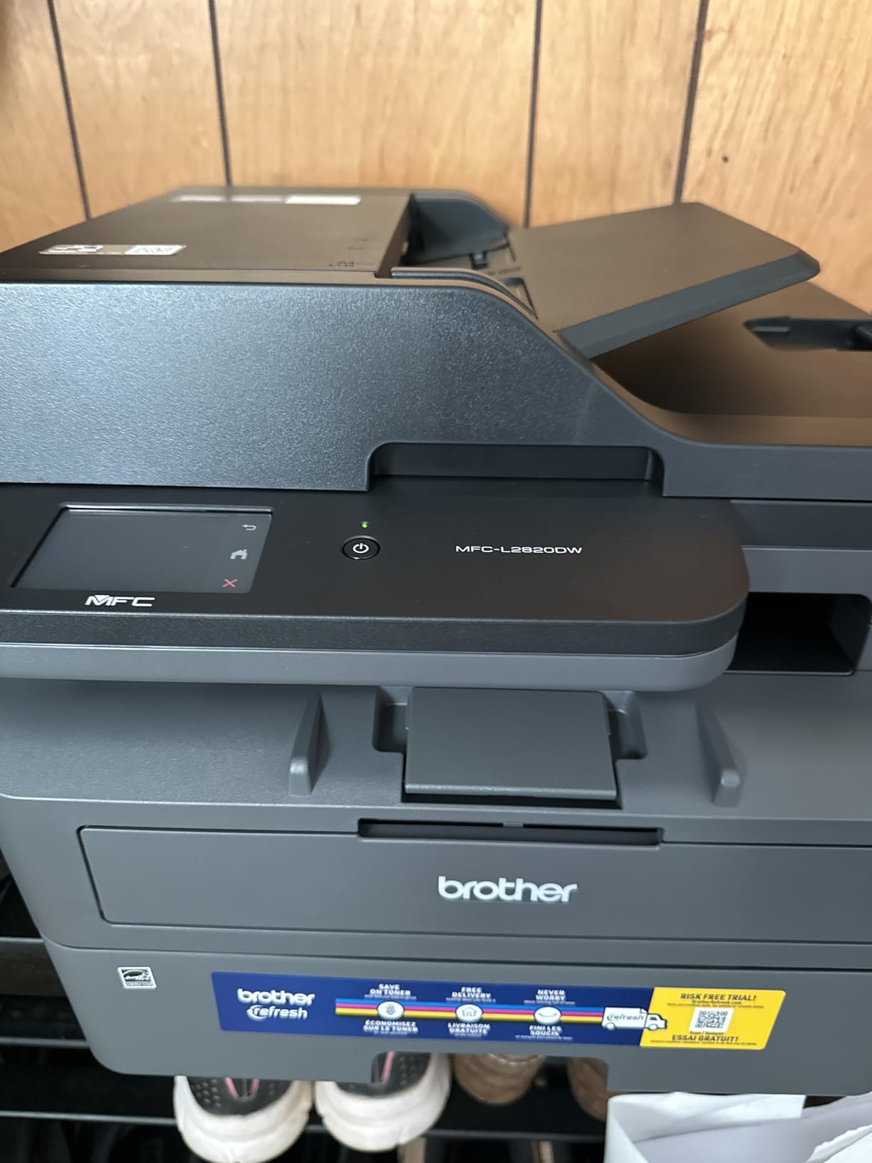 Brother MFC-L2820DW Wireless Compact Monochrome All-in-One Laser Printer with Copy, Scan and Fax, Duplex, Black & White | Includes Refresh Subscription Trial(1), Works with Alexa customer photo 1