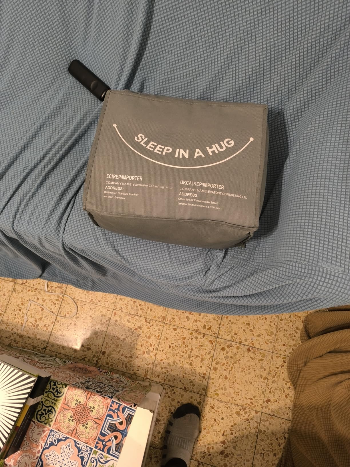 Mr. Sandman Weighted Blanket for Adults Queen Size 15 lbs, Soft Cooling Heavy Minky Blanket for Sleep, Washable Throw Blanket with Glass Beads, 60 x 80 Inches, Grey customer photo 2