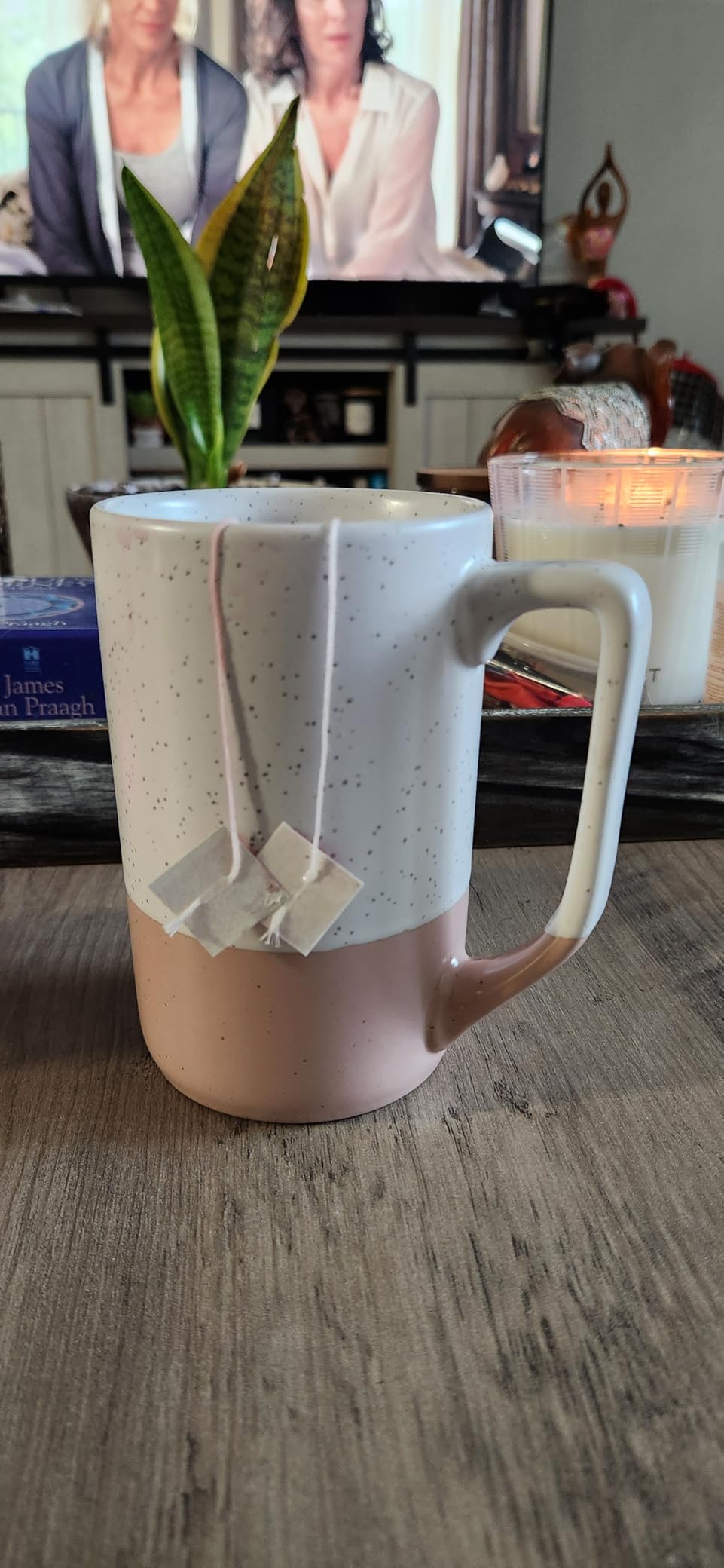 Large Ceramic Coffee Mug Set of 4, 16 oz Tea Cups with Handle, Porcelain Mug for Latte, Hot Tea, Cappuccino, Milk, Cocoa, Microwave & Dishwasher Safe Cups for Men Women Mug Lovers, Housewarming Gift Customer Review Large Ceramic Coffee Mug Set of 4, 16 oz Tea Cups with Handle, Porcelain Mug for Latte, Hot Tea, Cappuccino, Milk, Cocoa, Microwave & Dishwasher Safe Cups for Men Women Mug Lovers, Housewarming Gift - Customer Photo 1