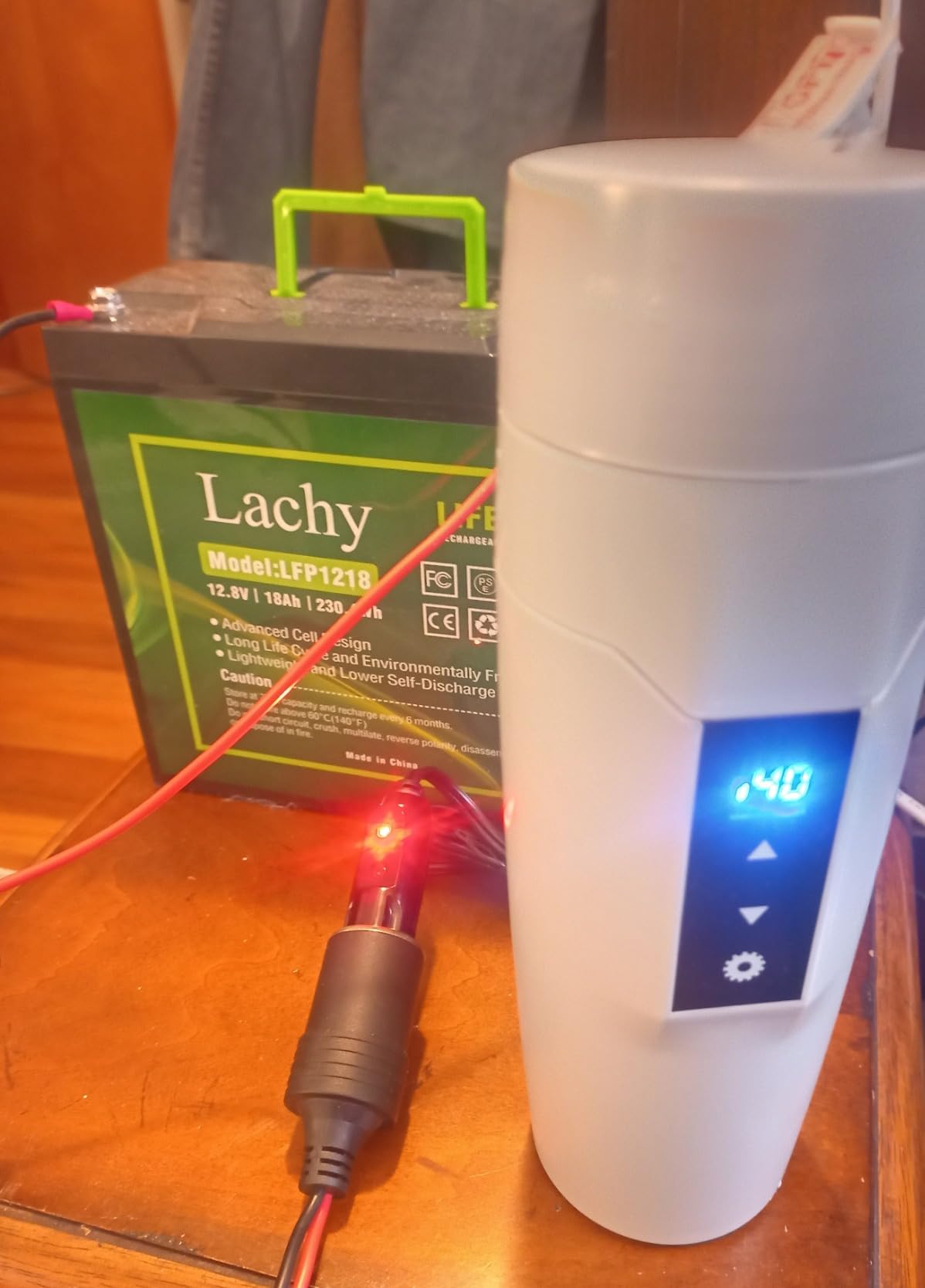 Portable 12V Car Kettle Boiler, Small Electric Travel Kettle, 80W Fast Water Heater, Mini Electric Tea Coffee Mug for Car, Automatic Shut-Off & Restart, Special Power Cord for Car Cigarette Lighters Customer Review Portable 12V Car Kettle Boiler, Small Electric Travel Kettle, 80W Fast Water Heater, Mini Electric Tea Coffee Mug for Car, Automatic Shut-Off & Restart, Special Power Cord for Car Cigarette Lighters - Customer Photo 1