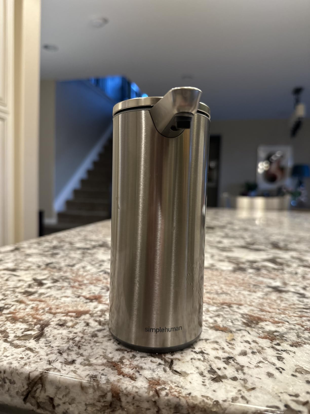 simplehuman 9 oz. Touch-Free Automatic Rechargeable Sensor Pump, Brushed Stainless Steel, New Customer Review simplehuman 9 oz. Touch-Free Automatic Rechargeable Sensor Pump, Brushed Stainless Steel, New - Customer Photo 1