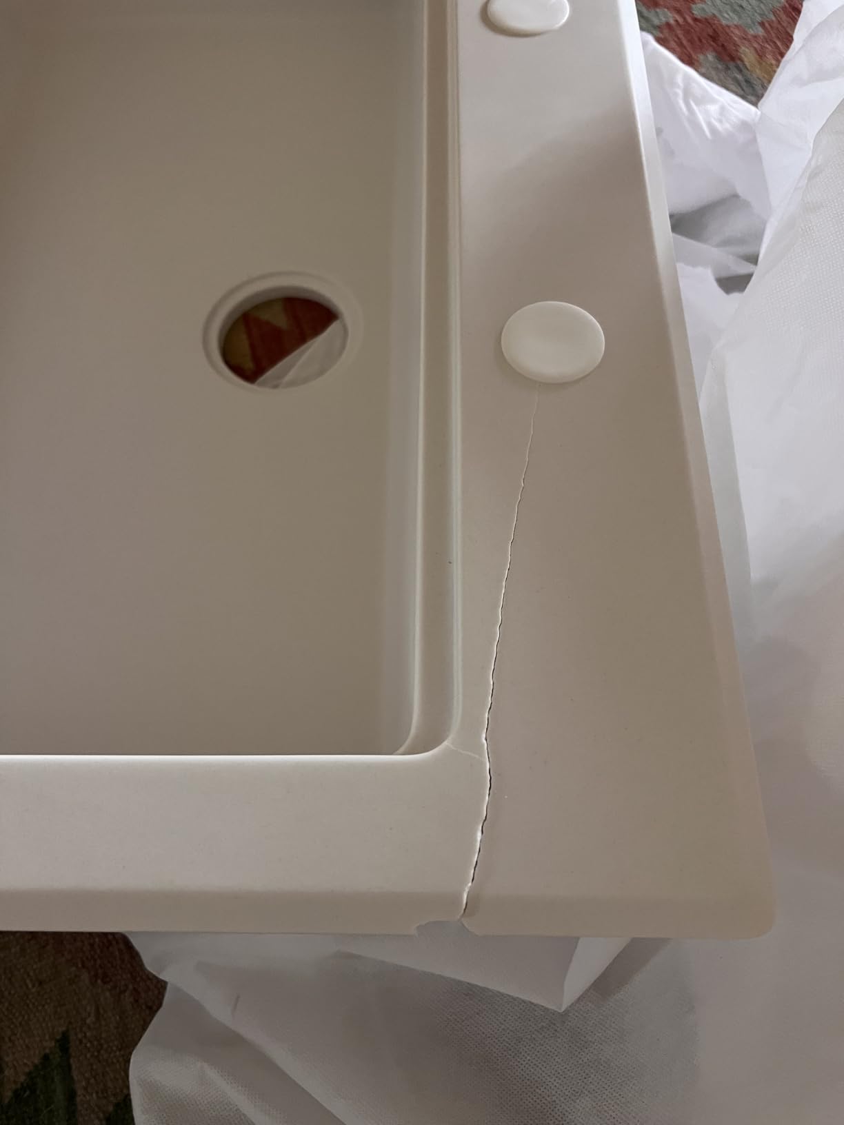 33 Granite Composite Kitchen Sink - Beslend 33x19 Inch Granite Kitchen Sink Undermount White Quartz Sink Classic Under Counter Single Bowl Sink Basin Customer Review 33 Granite Composite Kitchen Sink - Beslend 33x19 Inch Granite Kitchen Sink Undermount White Quartz Sink Classic Under Counter Single Bowl Sink Basin - Customer Photo 3