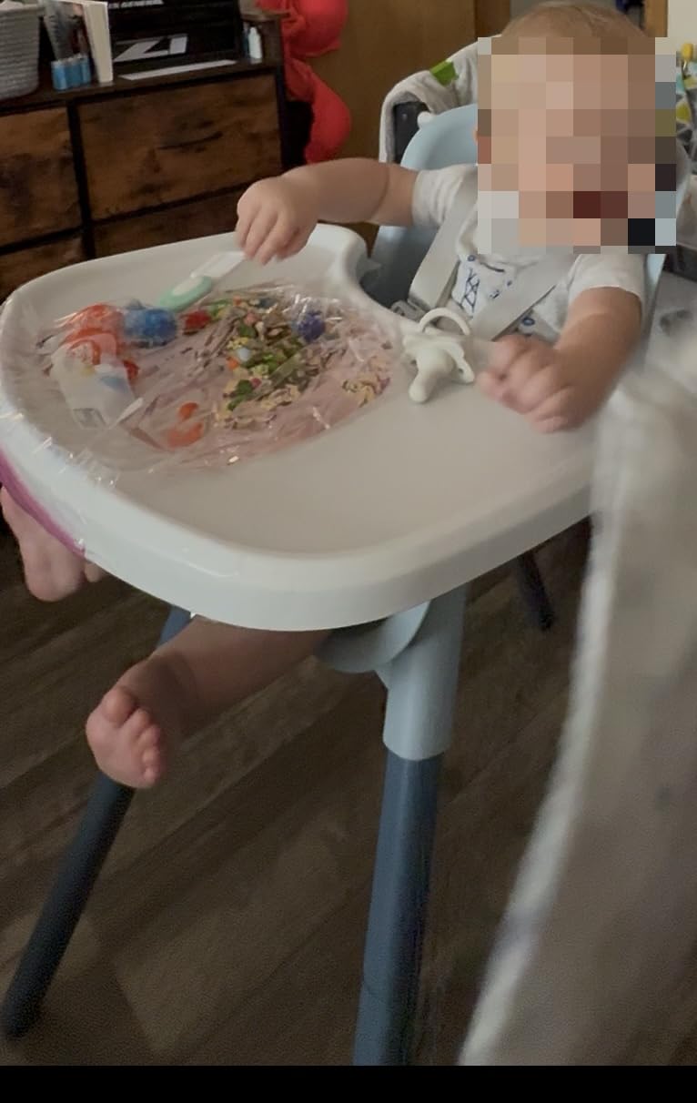 Chicco Zest 4-in-1 Folding High Chair, Feeding Chair, Toddler Chair and Youth Stool, Multi-Use Easy Clean High Chair | Capri/Blue customer photo 1