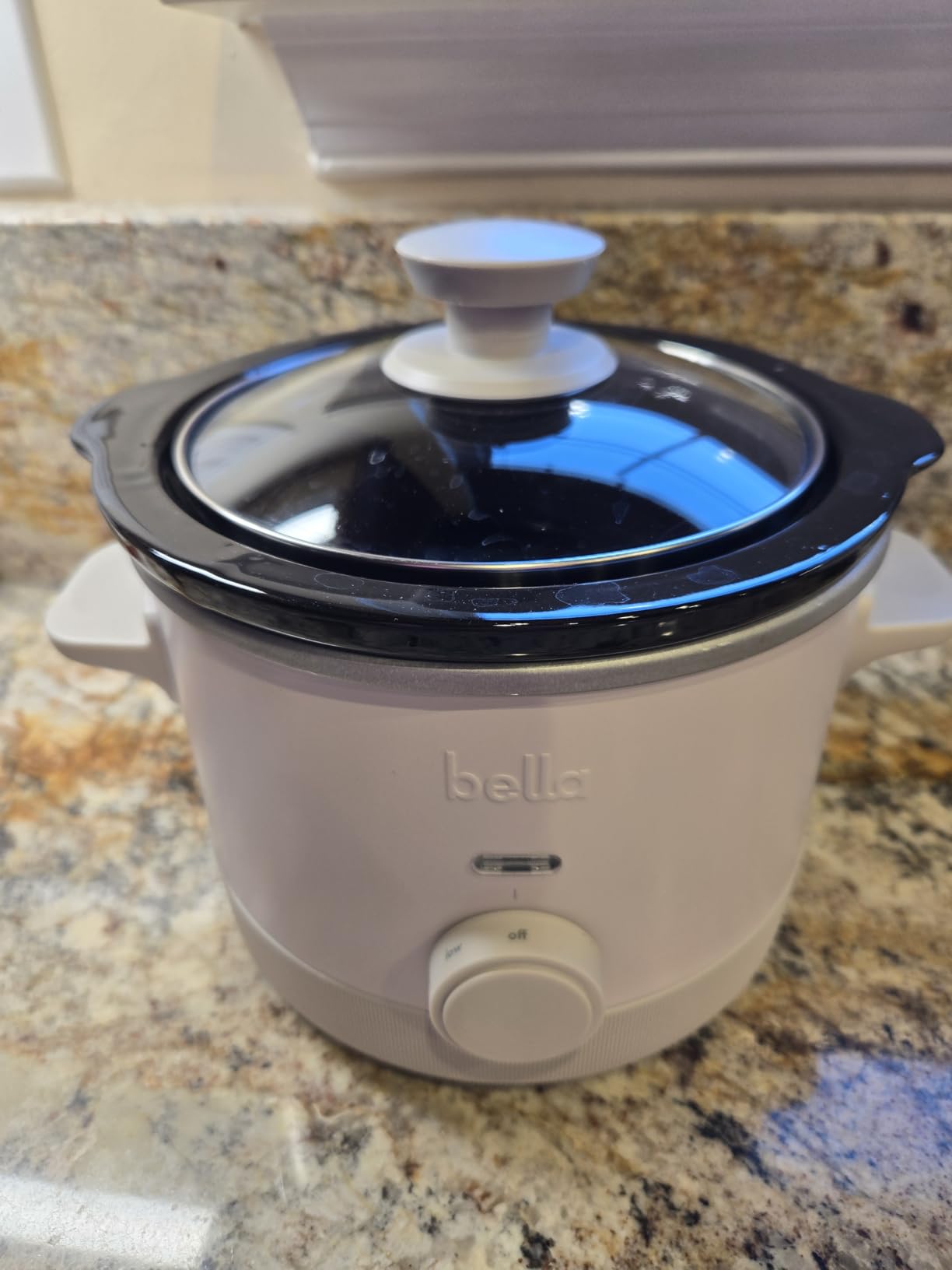 bella 1.5 Qt Slow Cooker with 3 Heat Manual Control, Ceramic Nonstick Coating, Dishwasher Safe Stoneware Pot and Tempered Glass Lid, Tangle Free Cord Wrap & Cool Touch Handles, Plum - Customer Photo 2