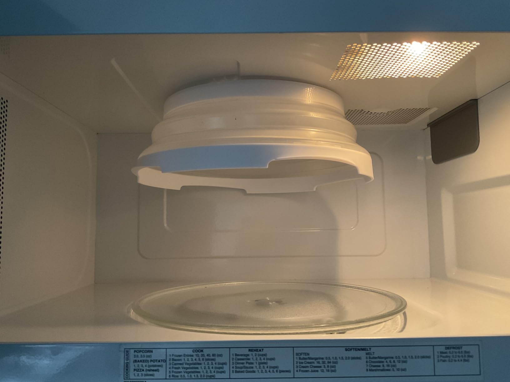 HOVER COVER Magnetic Microwave Splatter Cover with High Power, Strongest Magnetic Grip, Collapsible 12-Inch BPA-Free Food Lid, Vented Plate Guard, Dishwasher Safe, Space-Saving Storage - Gray - Customer Photo 1