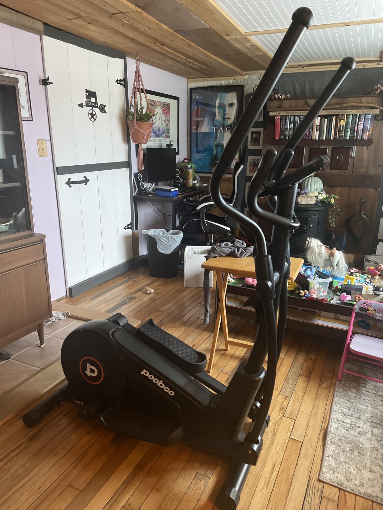 pooboo Elliptical Machine, Elliptical Exercise Machine with 16-Level Resistance & Hyper-Quiet Magnetic Driving System, Elliptical Machine for Home with LCD Monitor & 15.5IN Stride, 350LBS Weight Capacity customer photo 2