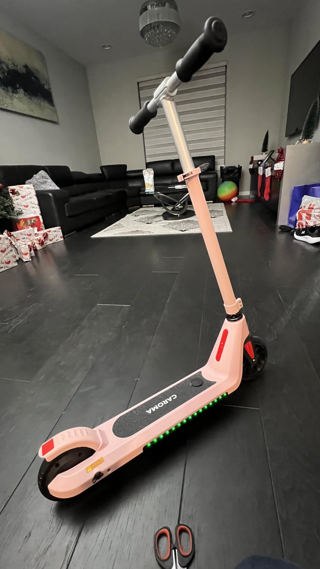 Caroma Electric Scooter for Kids Ages 6-14, 250W/180W/150W Motor & 15 Mph, 85 Mins Ride Time, Adjustable Height & Speed, LED Display customer photo 2