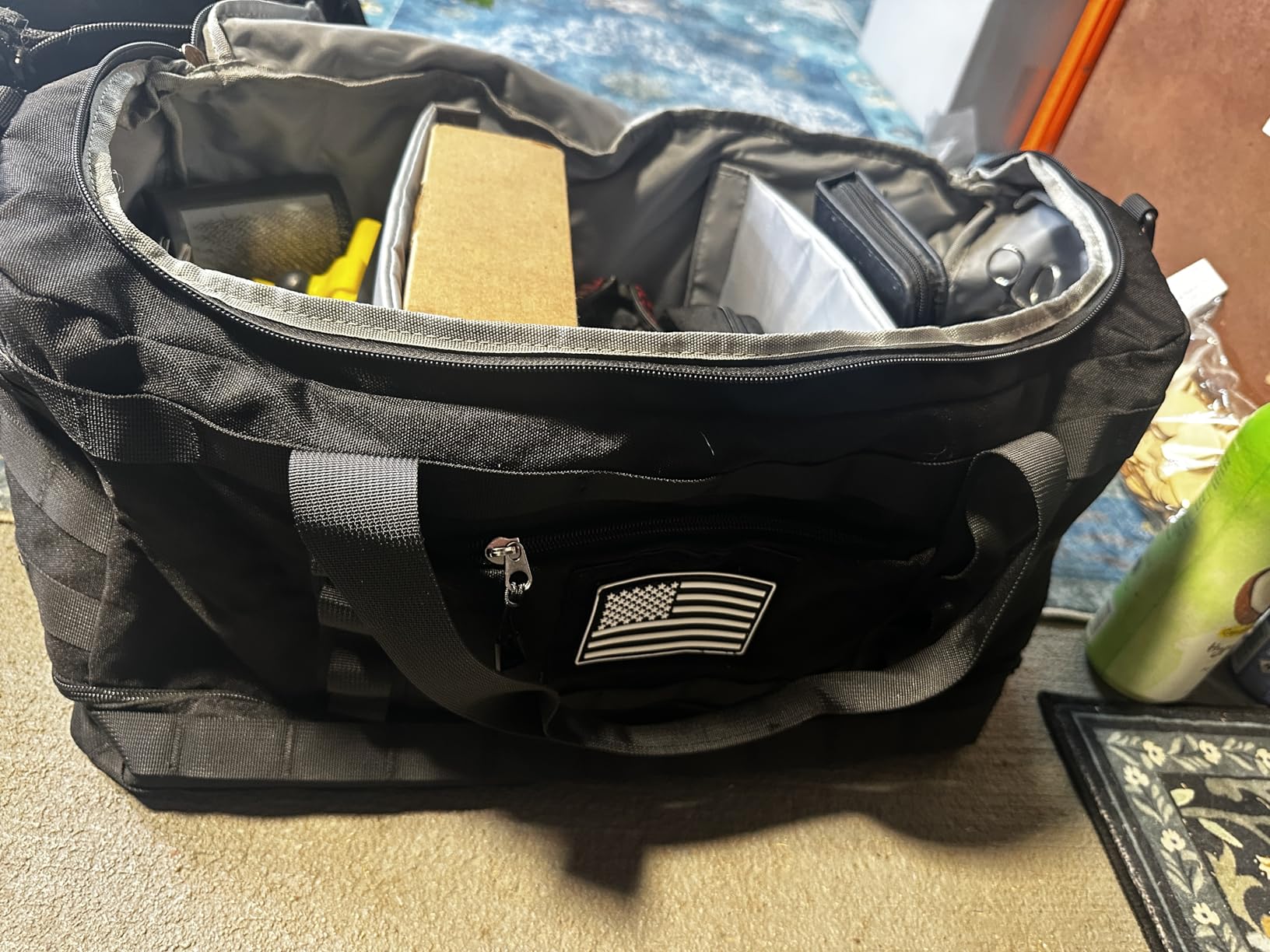 Gym Bag for Men Women, Carry on Luggage 22x14x9 Airline Approved, Tactical Travel Duffle Bag with Toiletry Bag and Shoe Compartment, Weekender Overnight with Wet Pocket for Workout, Black customer photo 1