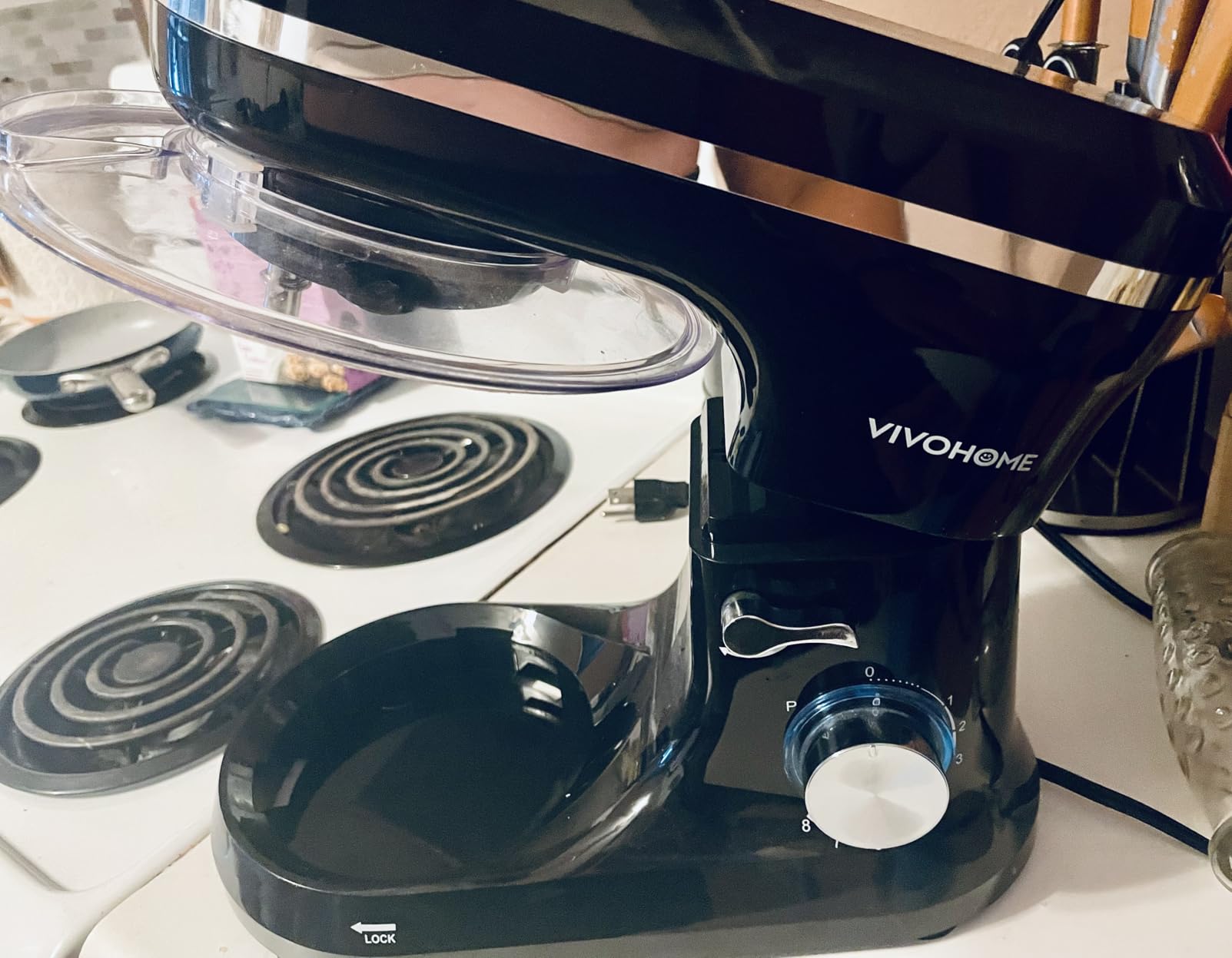 VIVOHOME 4.75 Quart Stand Mixer, 8 Speed Kitchen Electric Food Mixer, Household Stand Mixer for Baking, Cake, Bread with Beater, Dough Hook, Wire Whip and Egg Separator, Blue customer photo 2