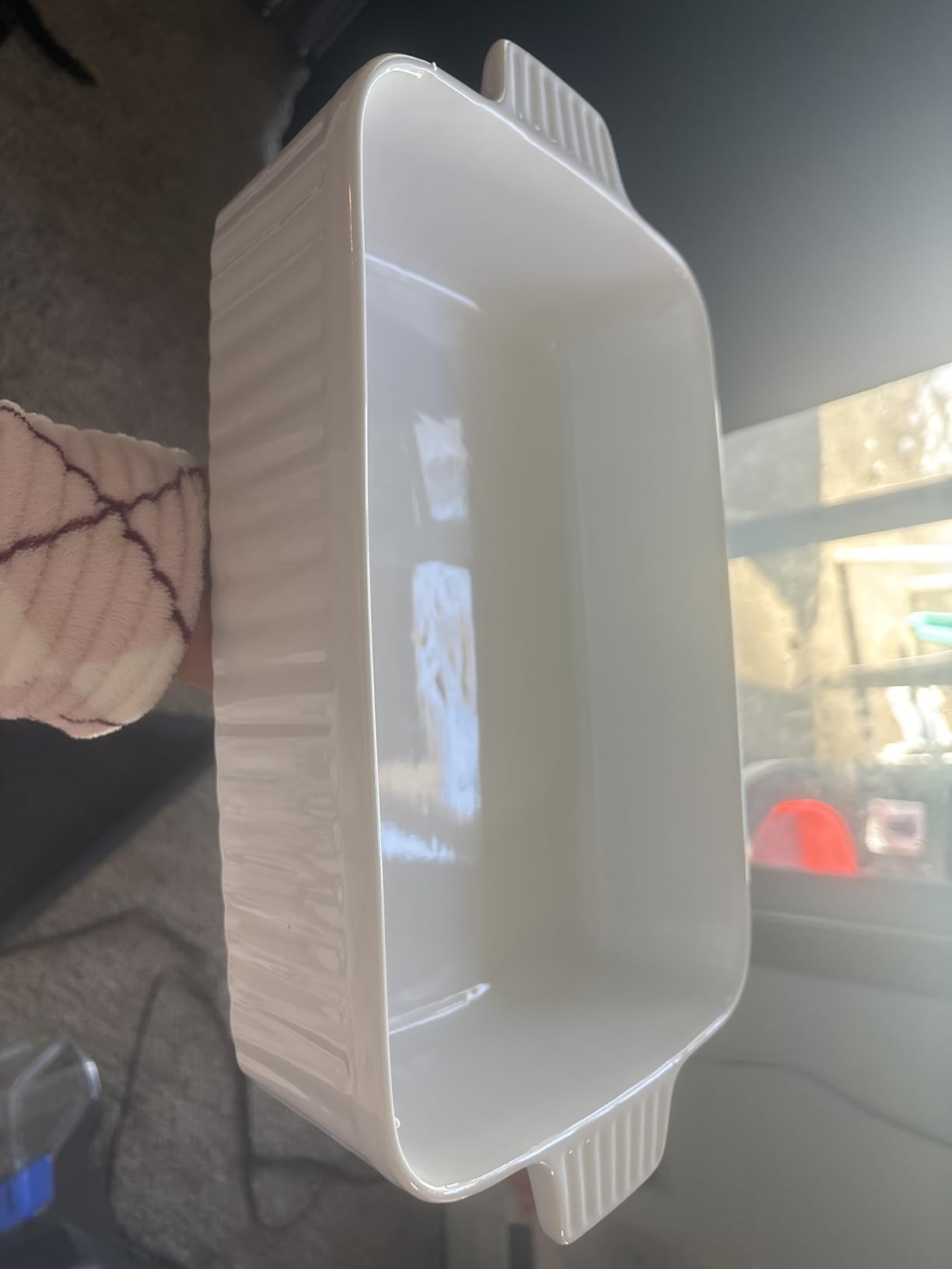 MALACASA 4.4 QT Baking Dish, 9x13 Large Casserole Dish for Oven, Ceramic Baking Pan, Rectangular Lasagna Pan Deep with Handles - Customer Photo 1